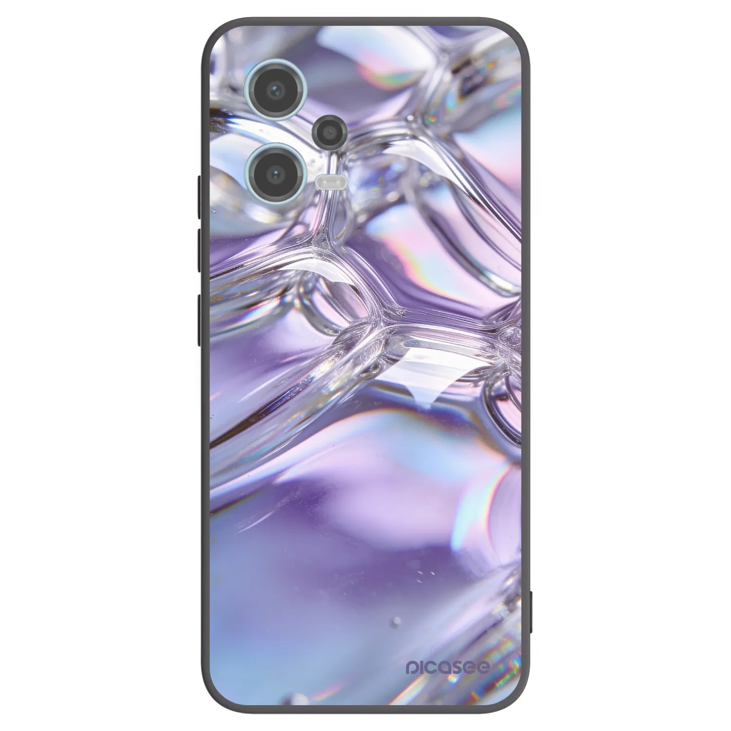 Picasee silikónový čierny obal pre Xiaomi Redmi Note 12 5G - Iridescent bubbles
