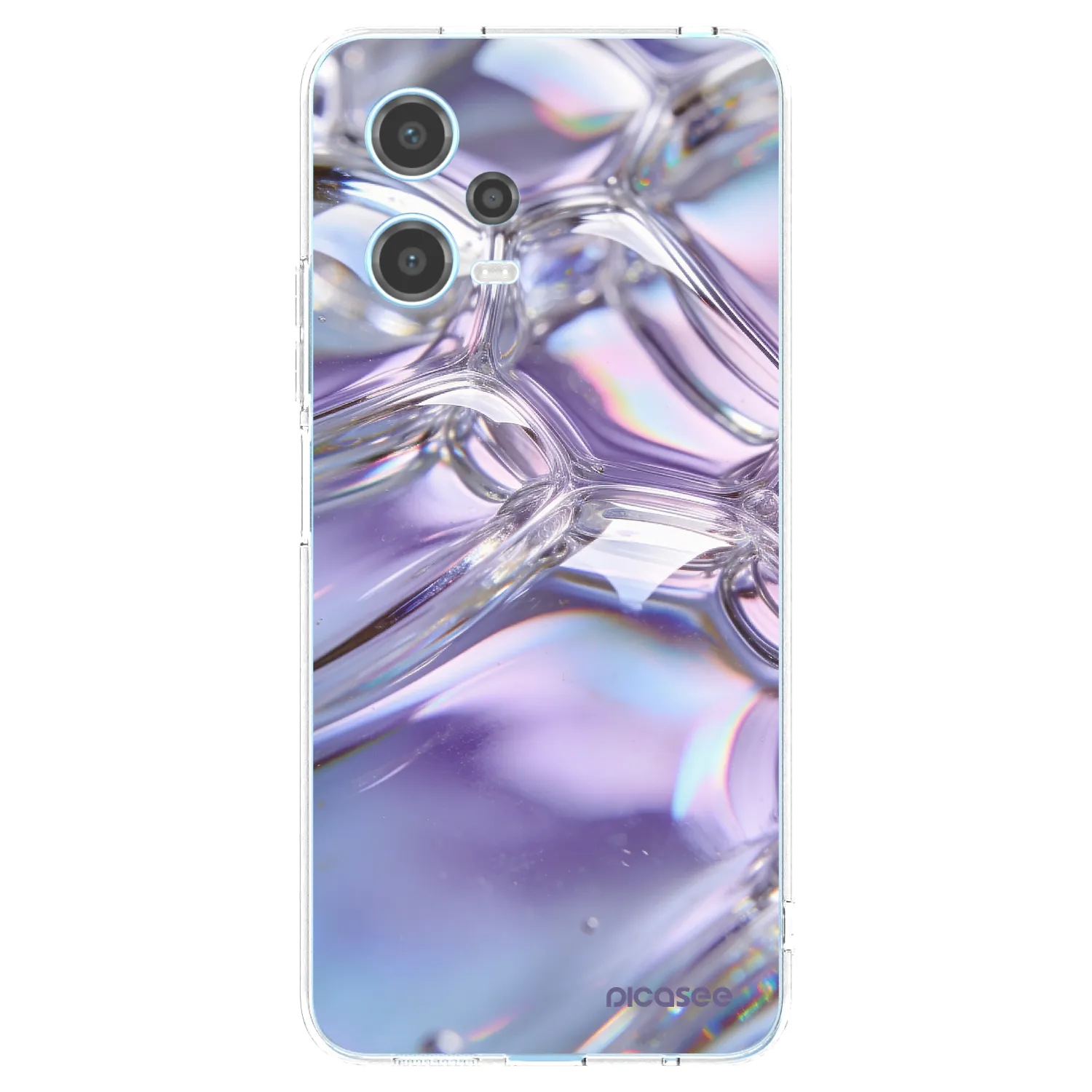 Picasee silikónový prehľadný obal pre Xiaomi Redmi Note 12 5G - Iridescent bubbles