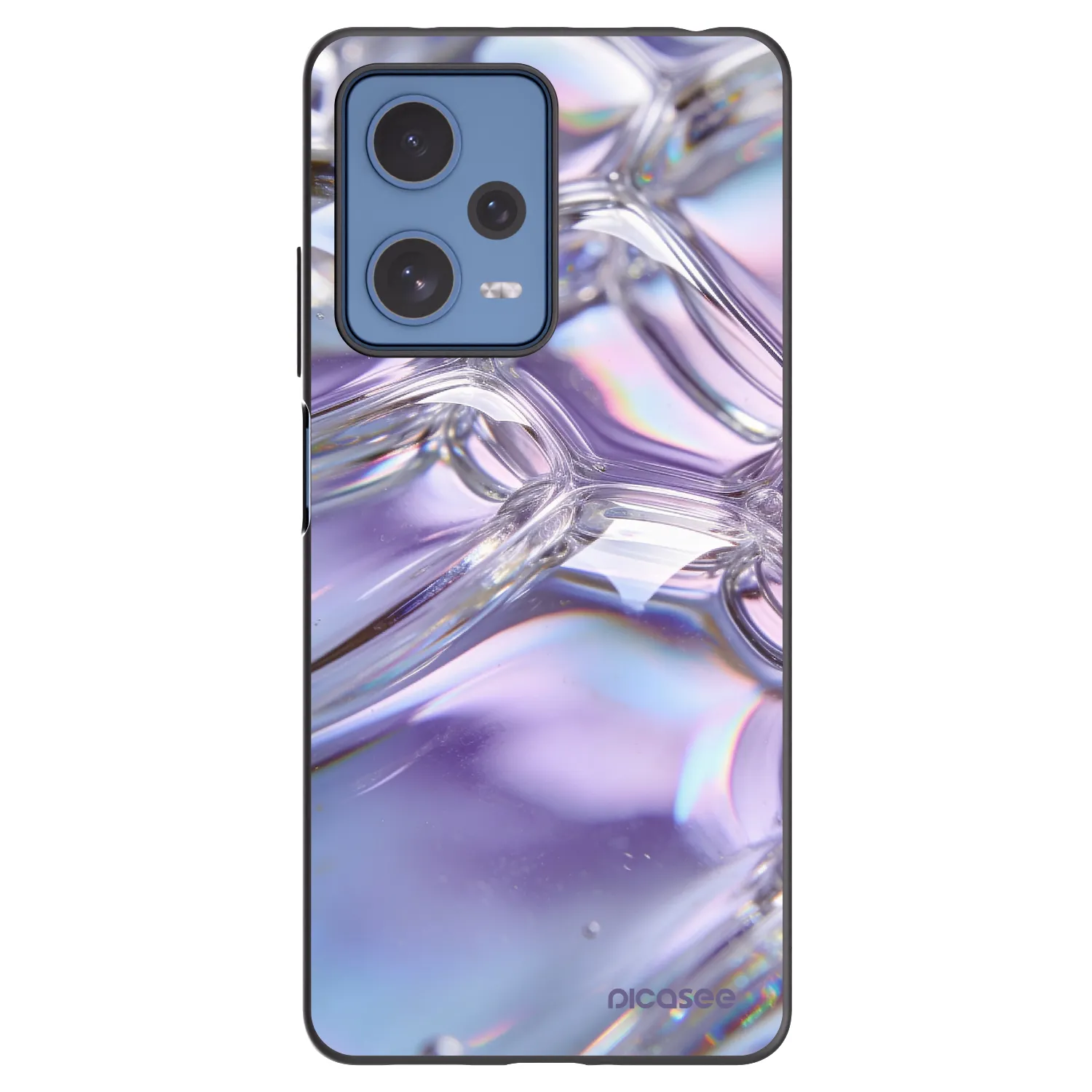 Picasee silikónový čierny obal pre Xiaomi Redmi Note 12 Pro 5G - Iridescent bubbles