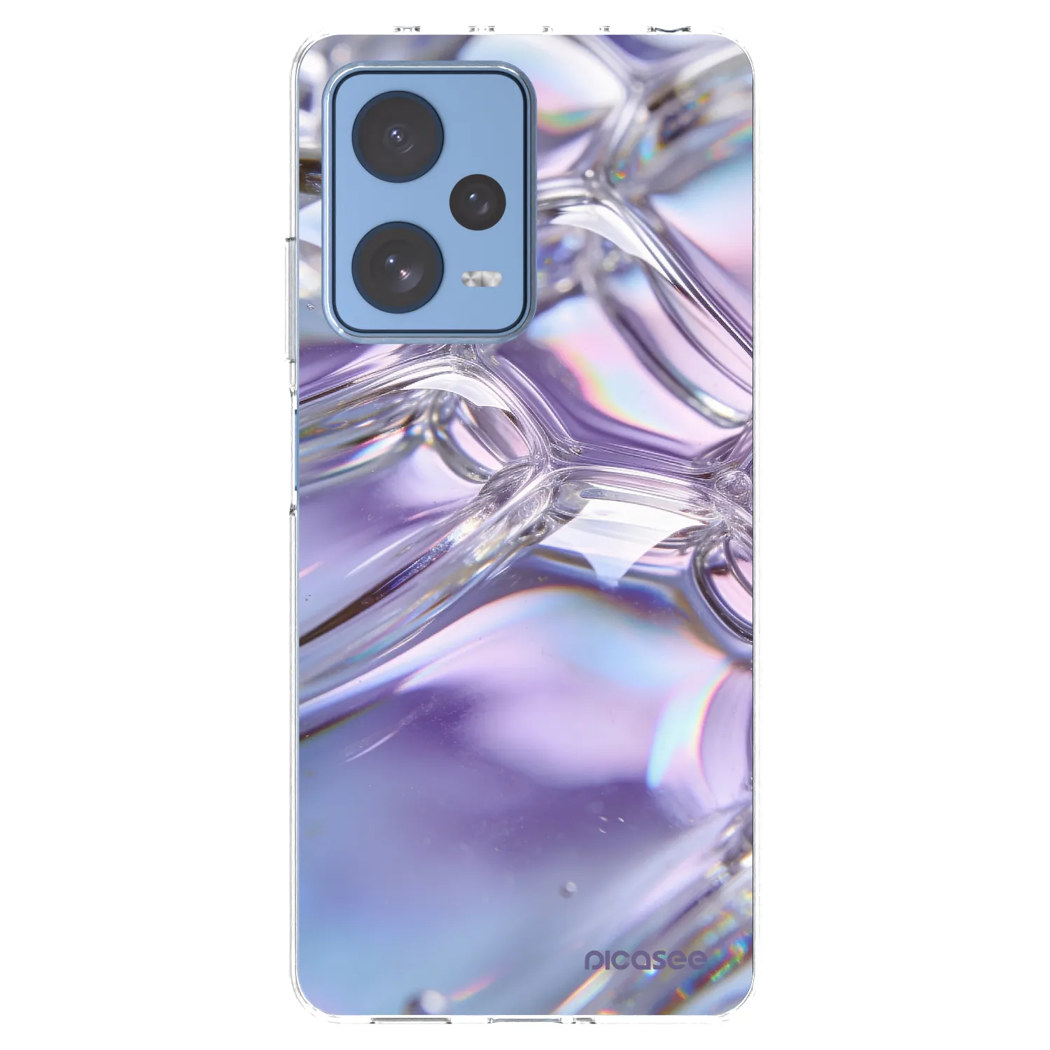 Picasee silikónový prehľadný obal pre Xiaomi Redmi Note 12 Pro 5G - Iridescent bubbles