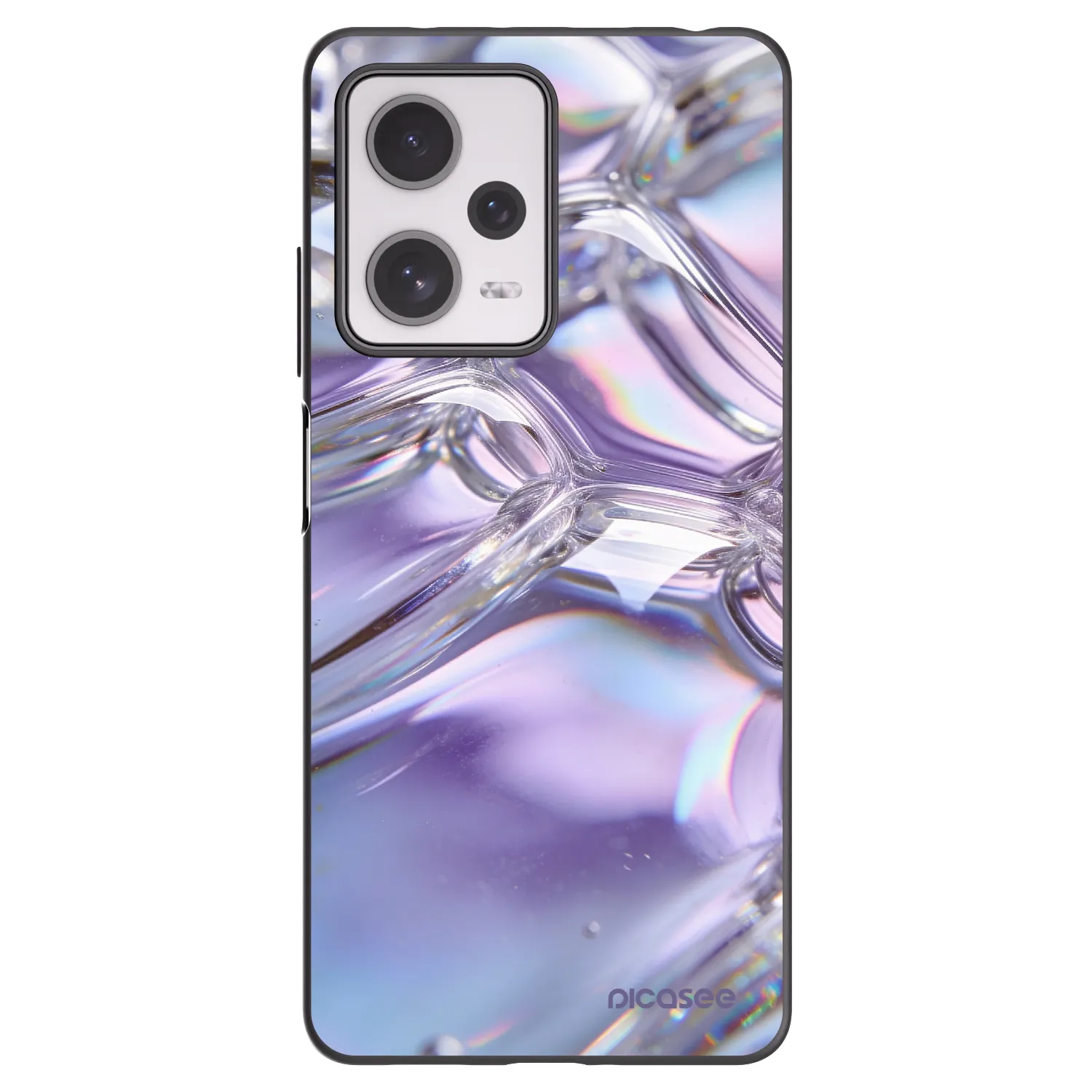 Picasee silikónový čierny obal pre Xiaomi Redmi Note 12 Pro+ 5G - Iridescent bubbles
