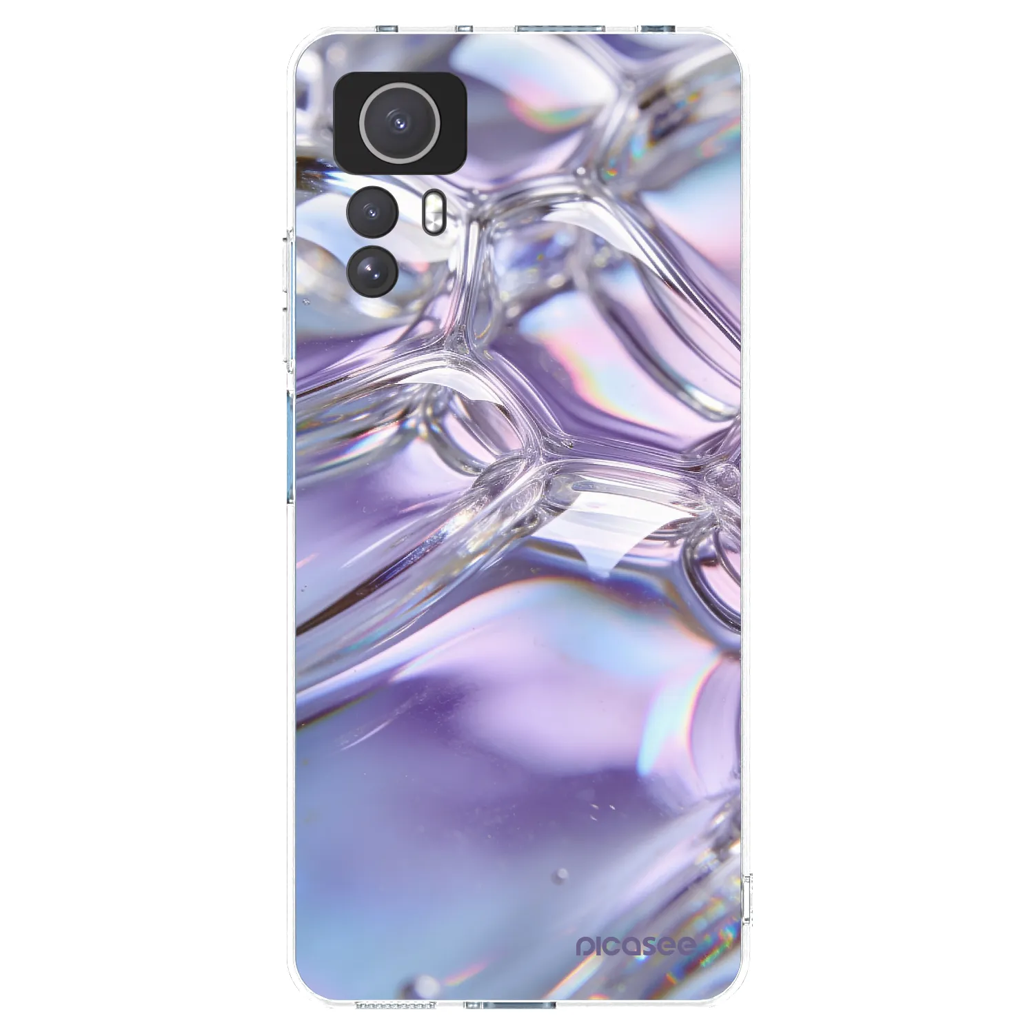 Picasee silikónový prehľadný obal pre Xiaomi Redmi Note 12S - Iridescent bubbles