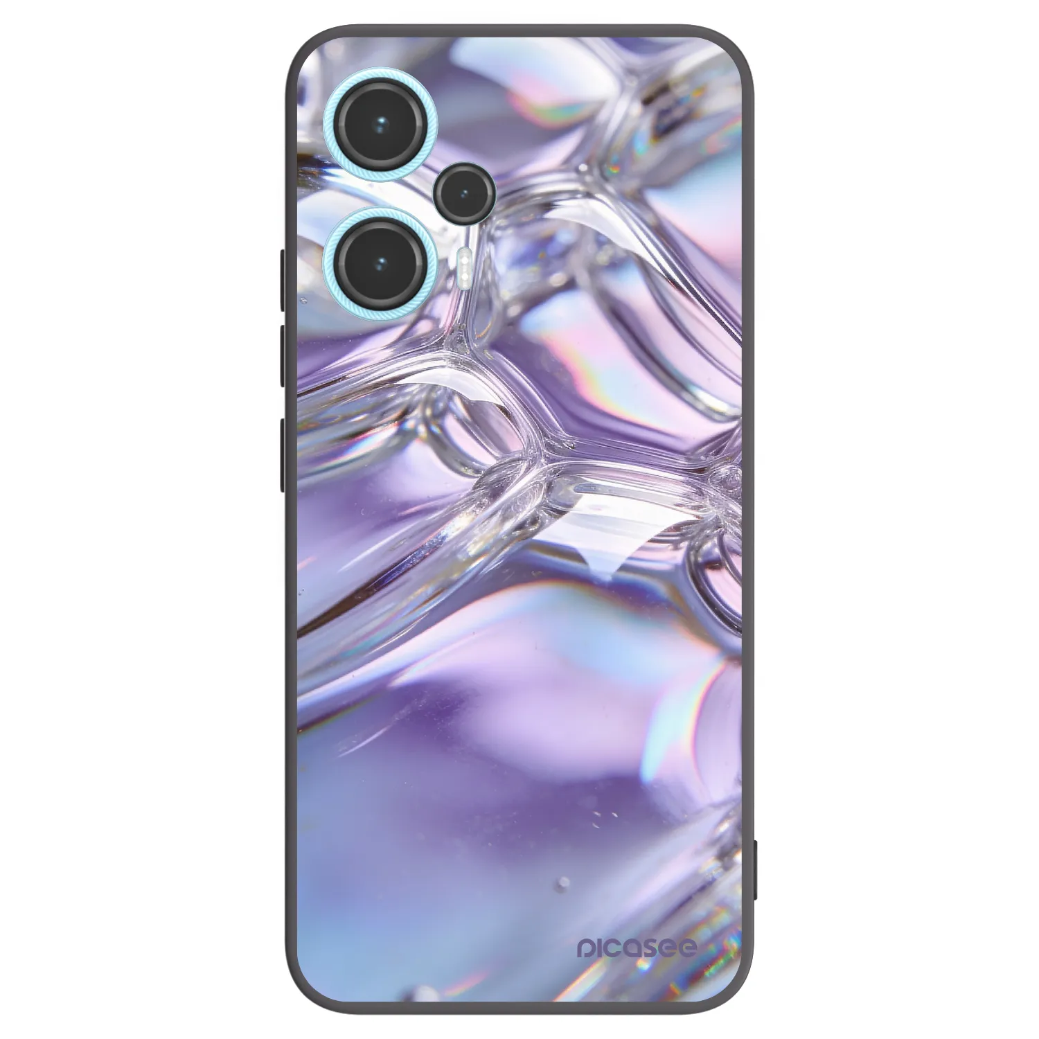 Picasee silikónový čierny obal pre Xiaomi Poco F5 - Iridescent bubbles