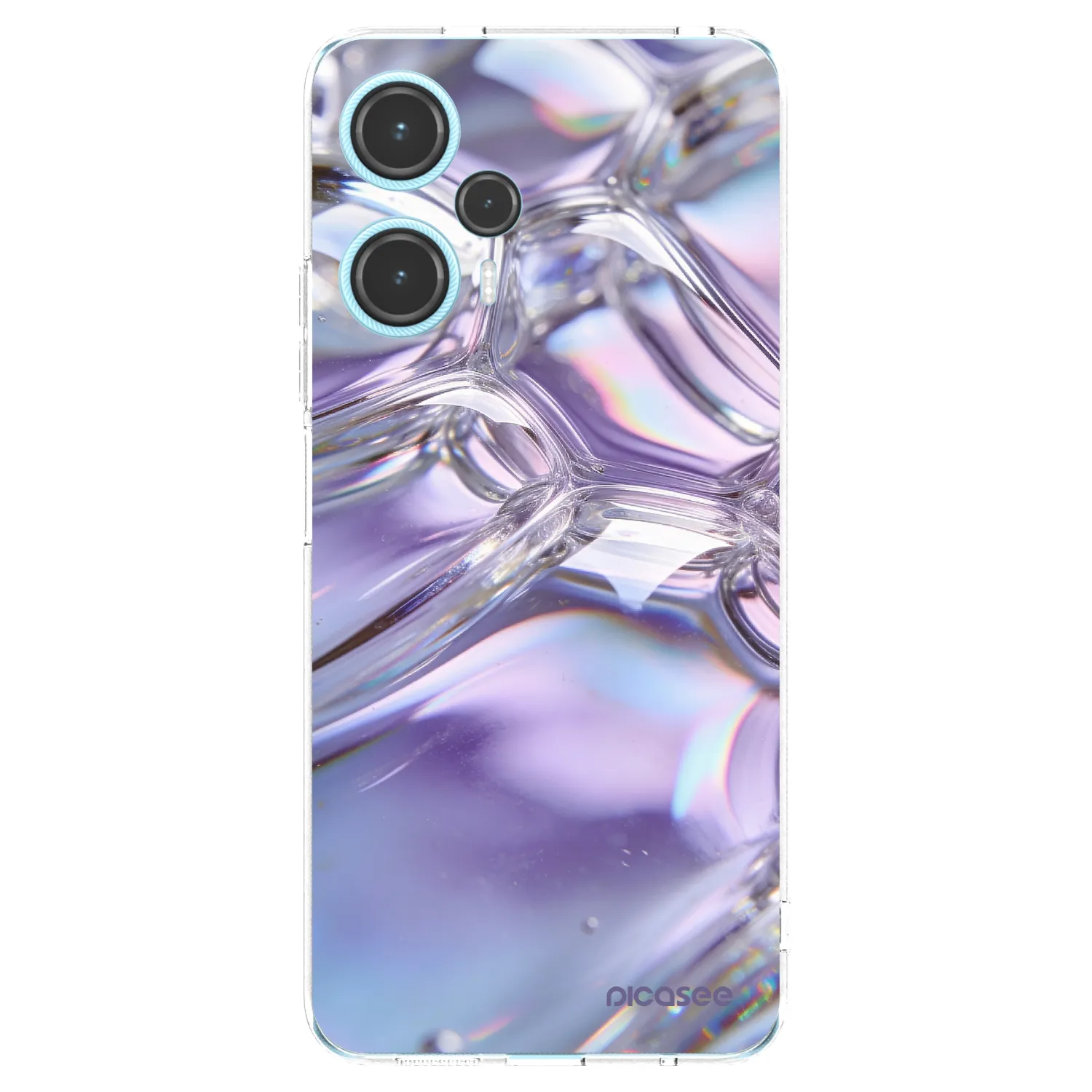 Picasee silikónový prehľadný obal pre Xiaomi Poco F5 - Iridescent bubbles