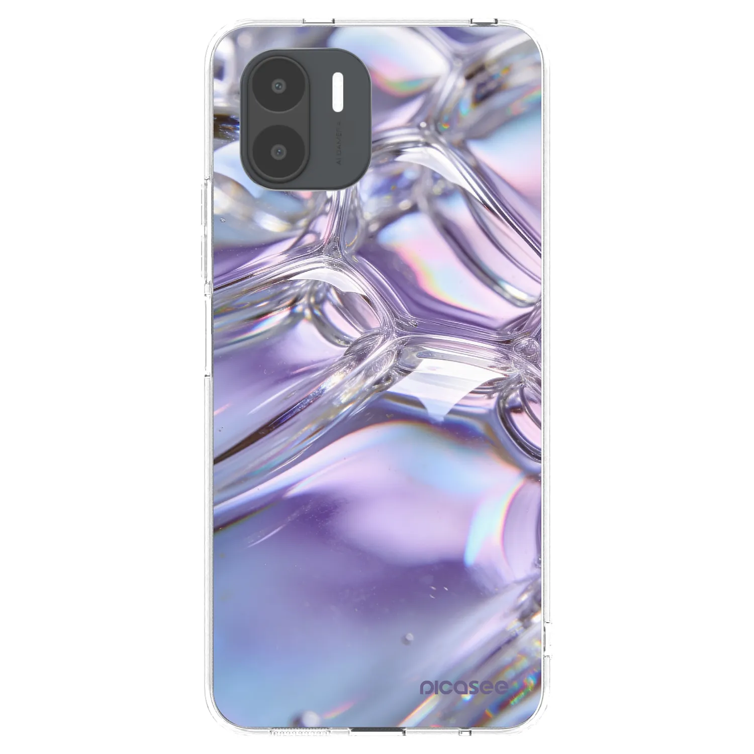 Picasee silikónový prehľadný obal pre Xiaomi Redmi A2 - Iridescent bubbles