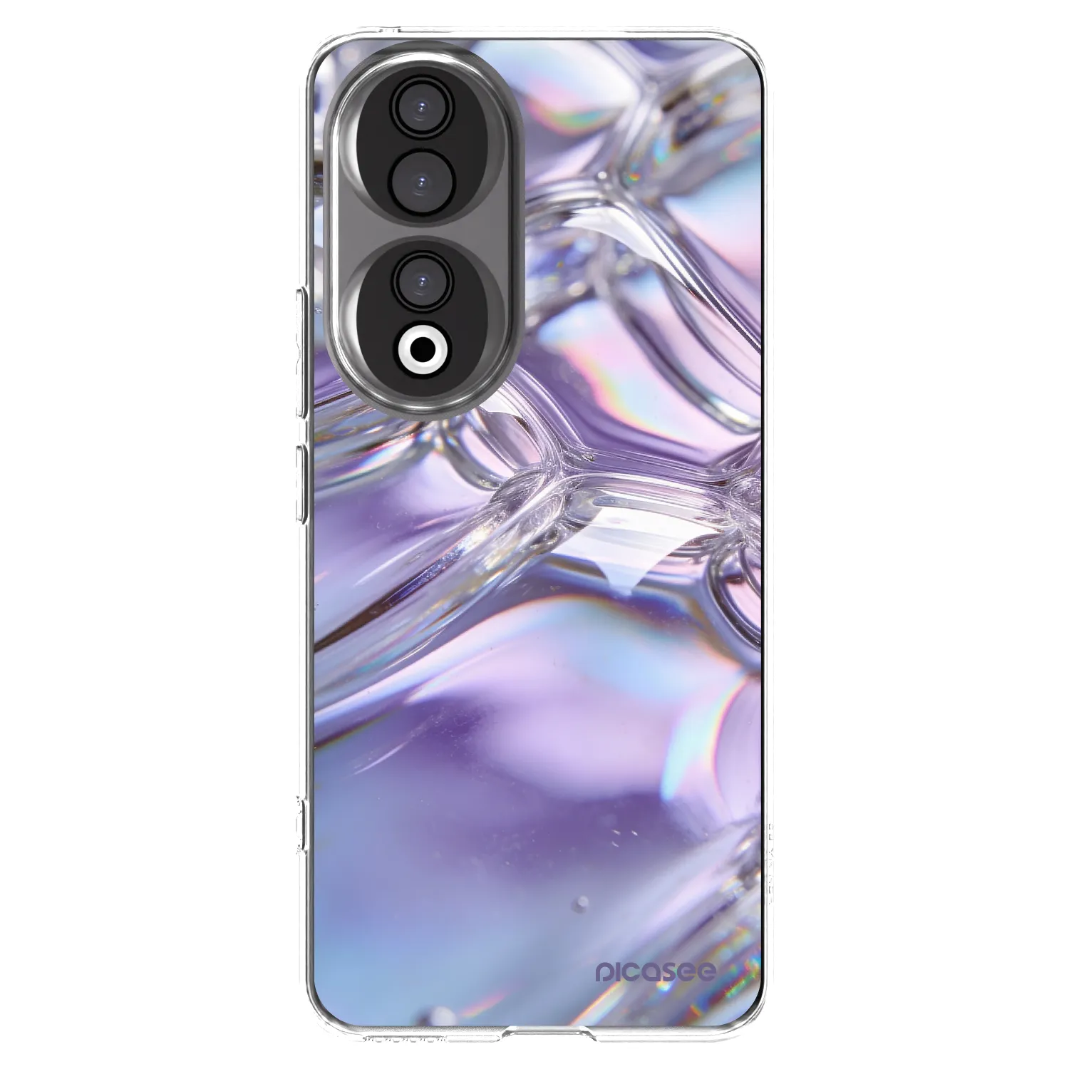 Picasee silikónový prehľadný obal pre Honor 90 5G - Iridescent bubbles