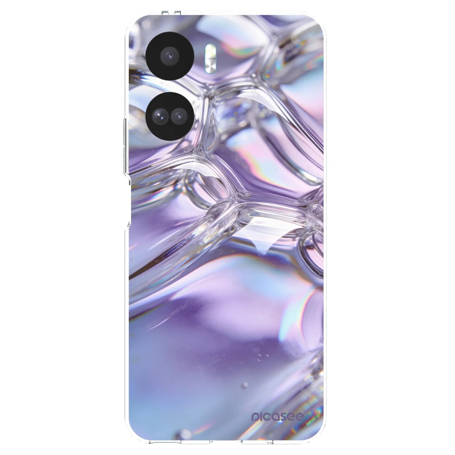 Picasee silikónový prehľadný obal pre Honor 90 Lite 5G - Iridescent bubbles