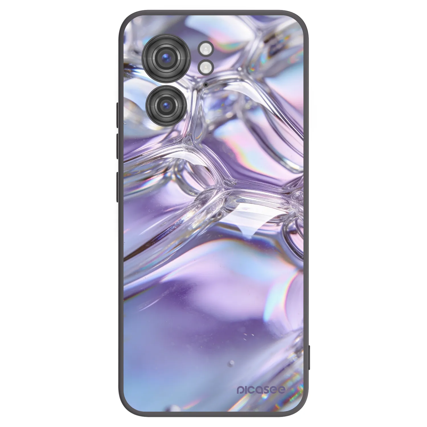 Picasee silikónový čierny obal pre Motorola Edge 40 - Iridescent bubbles