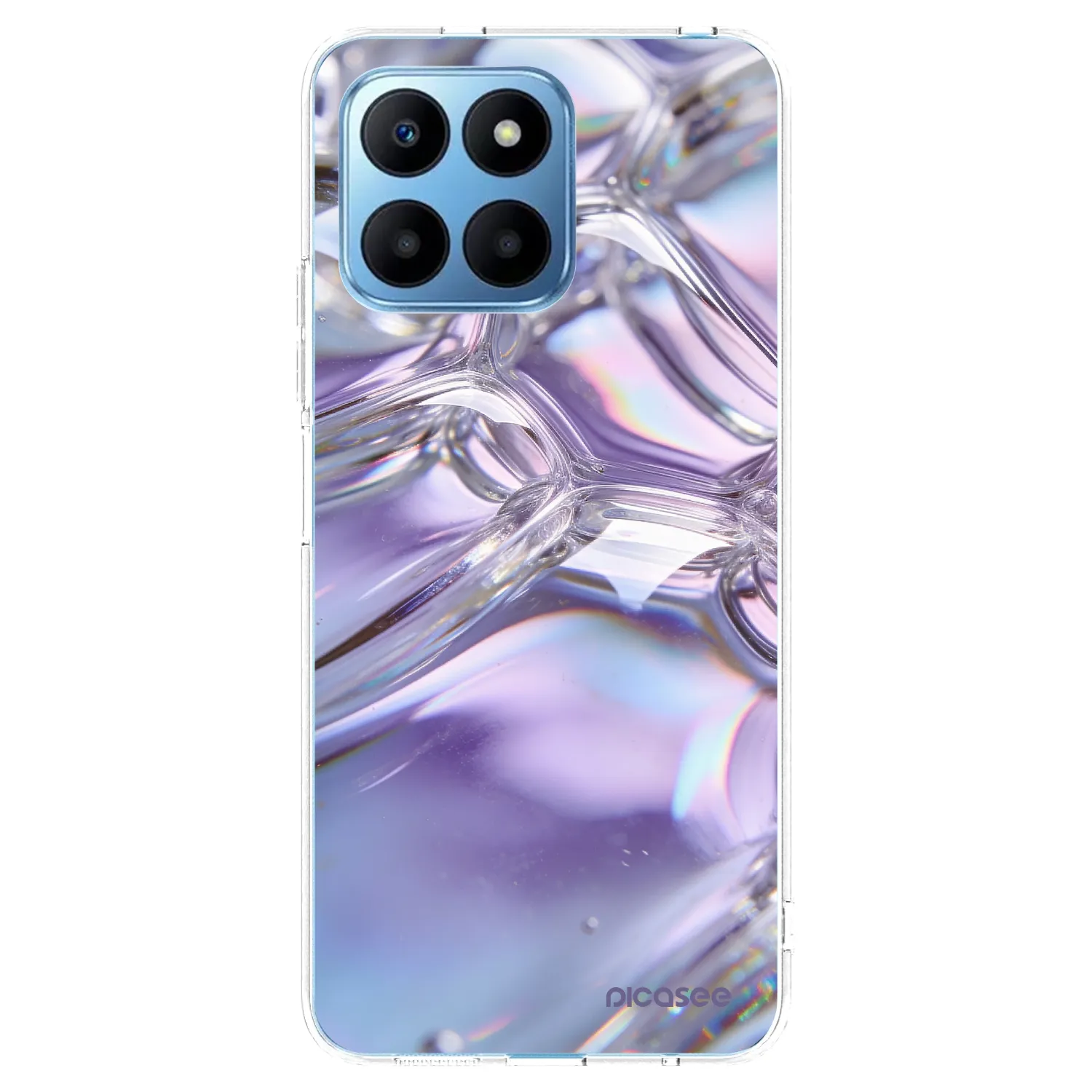 Picasee silikónový prehľadný obal pre Honor 70 Lite - Iridescent bubbles