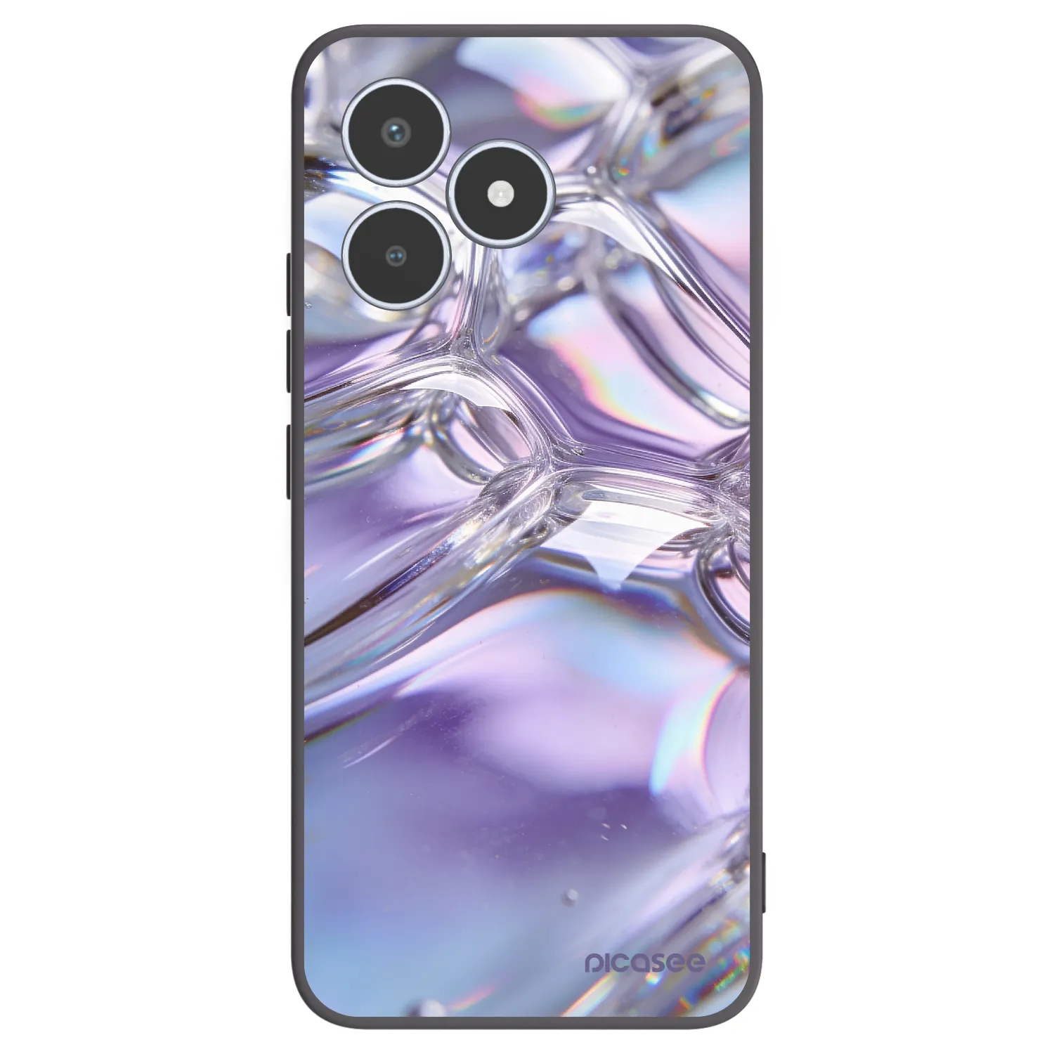 Picasee silikónový čierny obal pre Realme C53 - Iridescent bubbles