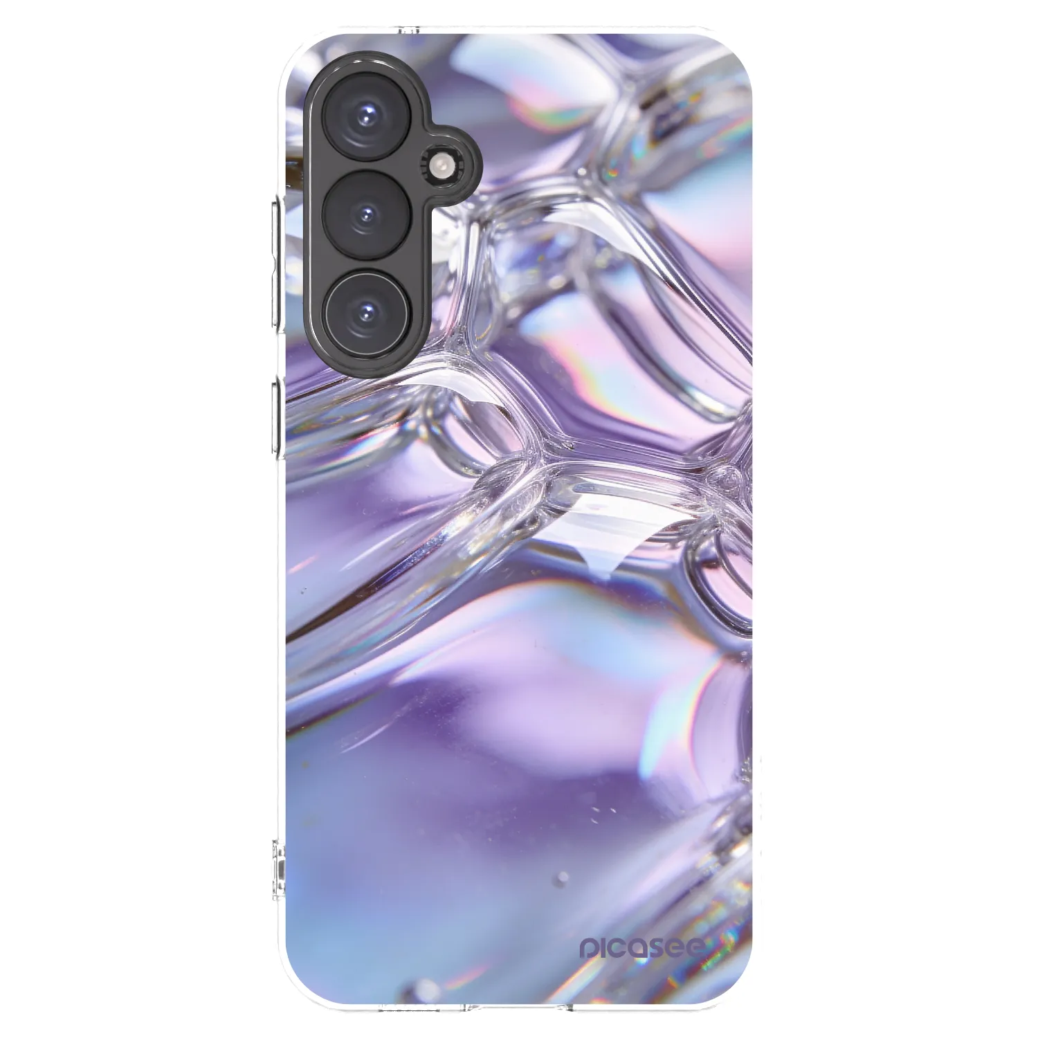Picasee silikónový prehľadný obal pre Samsung Galaxy S23 FE S711B - Iridescent bubbles