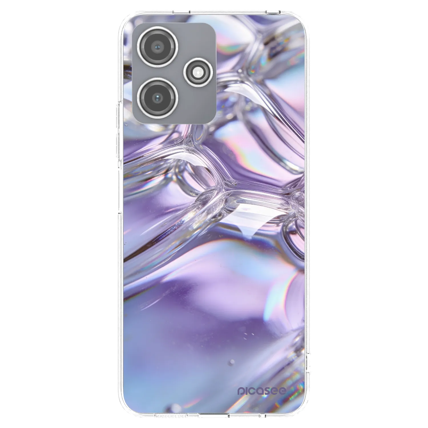 Picasee silikónový prehľadný obal pre Xiaomi Redmi 12 5G - Iridescent bubbles