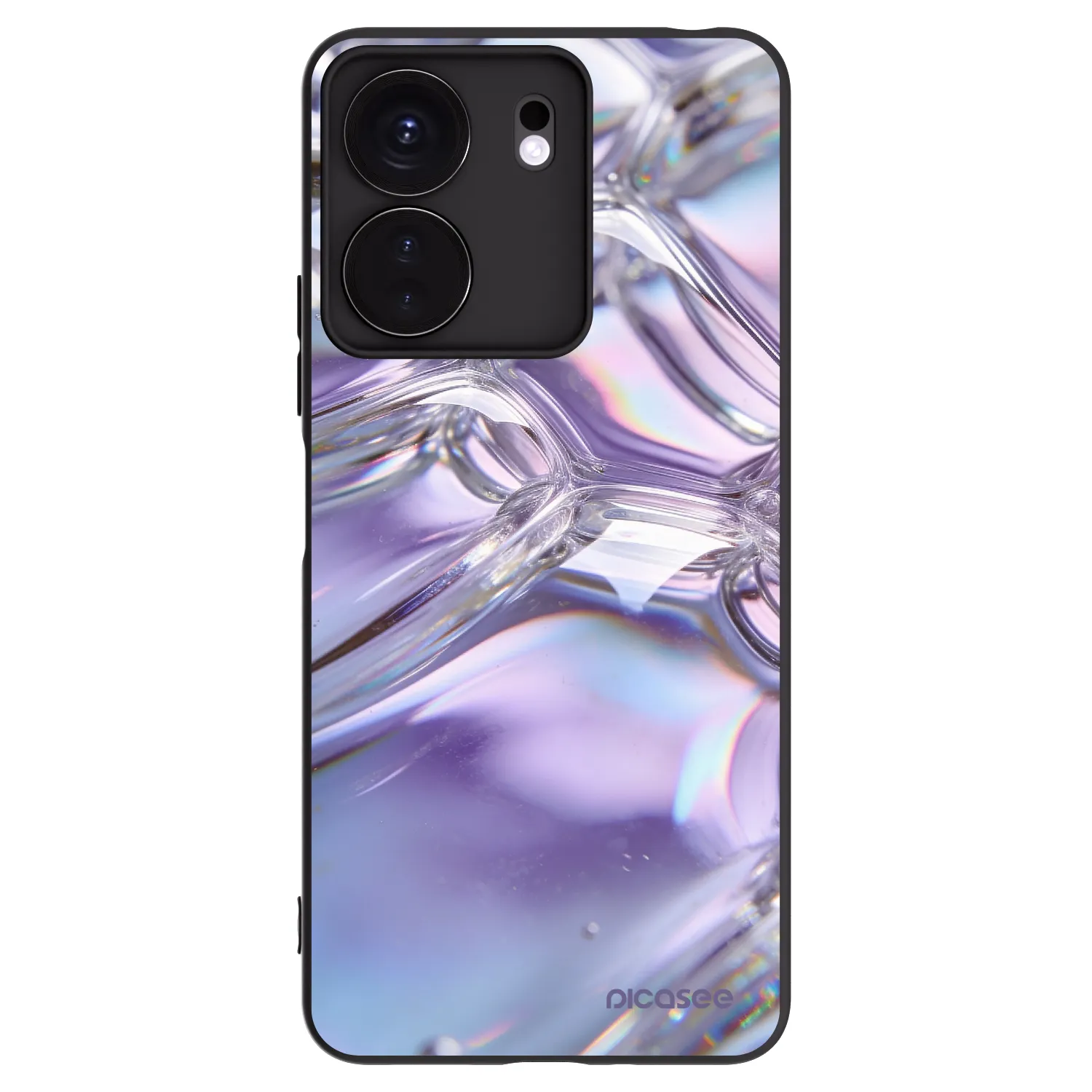 Picasee silikónový čierny obal pre Xiaomi Redmi 13C 4G - Iridescent bubbles