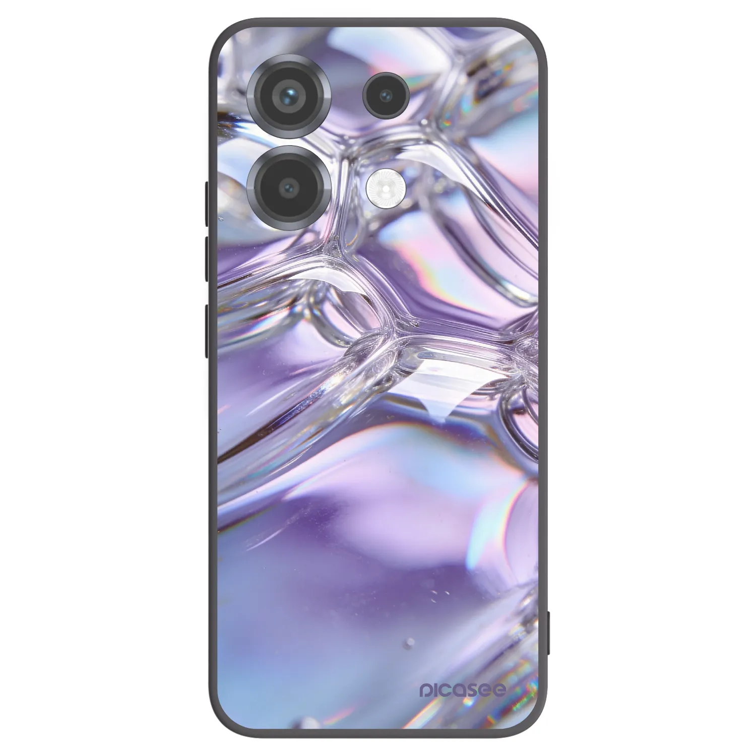 Picasee silikónový čierny obal pre Xiaomi Poco X6 - Iridescent bubbles
