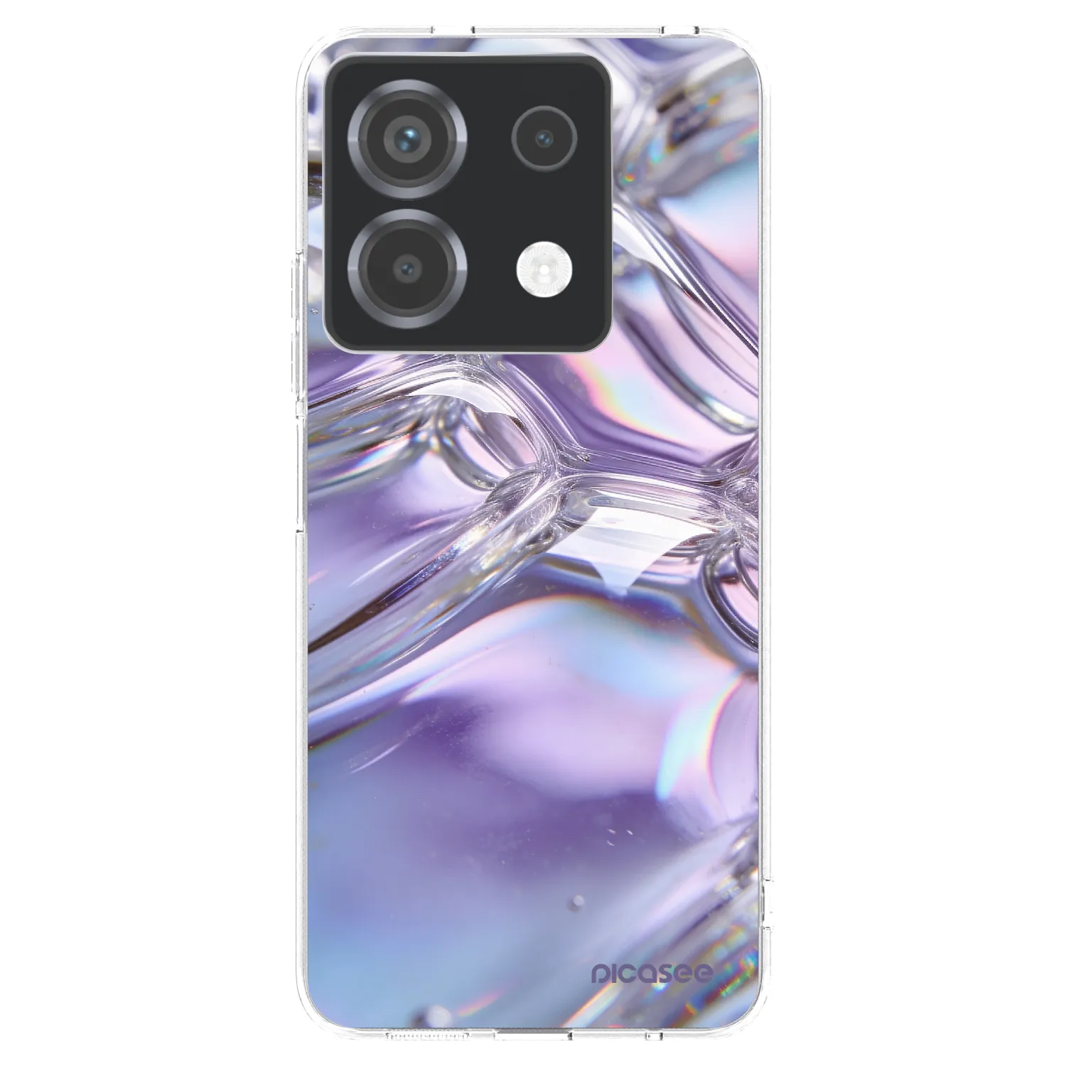 Picasee silikónový prehľadný obal pre Xiaomi Poco X6 - Iridescent bubbles