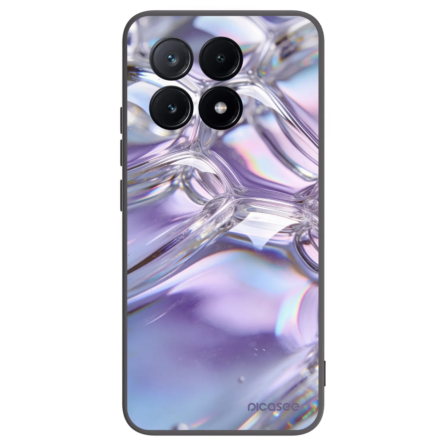 Picasee silikónový čierny obal pre Xiaomi Poco X6 Pro - Iridescent bubbles