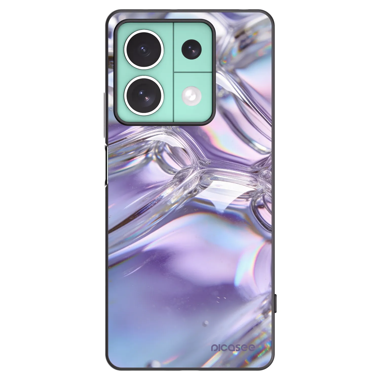 Picasee silikónový čierny obal pre Xiaomi Redmi Note 13 5G - Iridescent bubbles