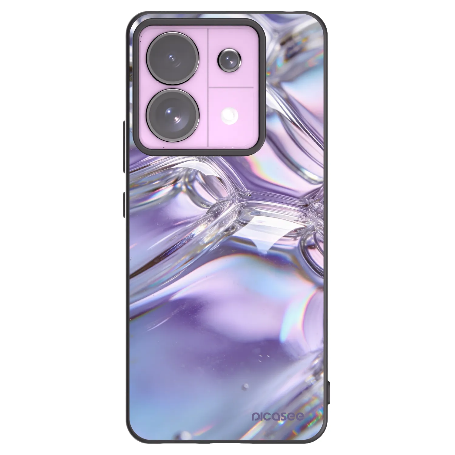 Picasee silikónový čierny obal pre Xiaomi Redmi Note 13 Pro 5G - Iridescent bubbles