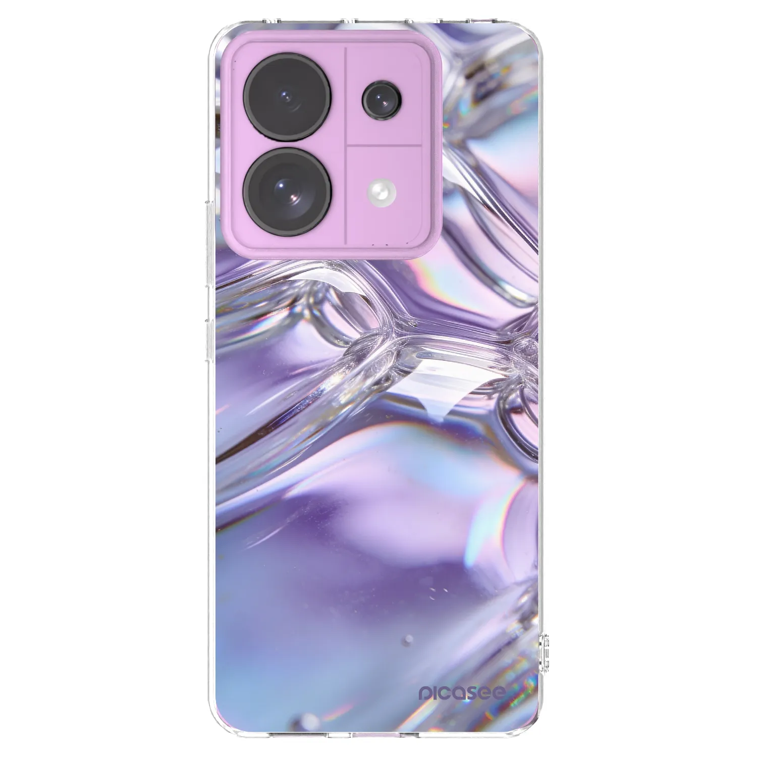 Picasee silikónový prehľadný obal pre Xiaomi Redmi Note 13 Pro 5G - Iridescent bubbles
