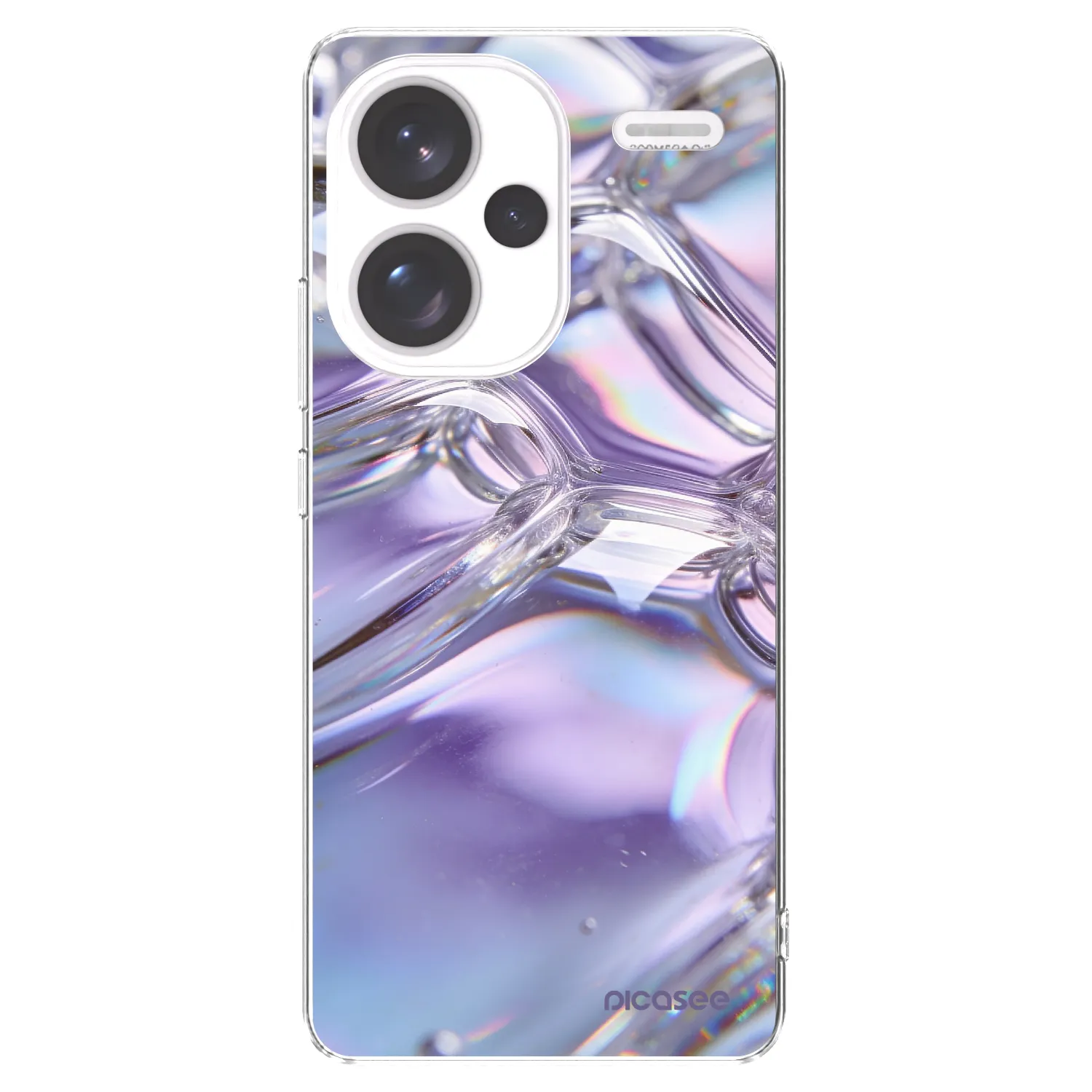 Picasee silikónový prehľadný obal pre Xiaomi Redmi Note 13 Pro+ 5G - Iridescent bubbles