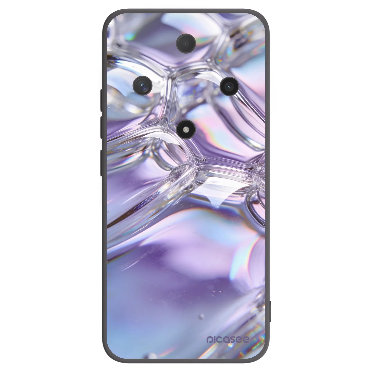 Picasee silikónový čierny obal pre Honor Magic6 Lite 5G - Iridescent bubbles