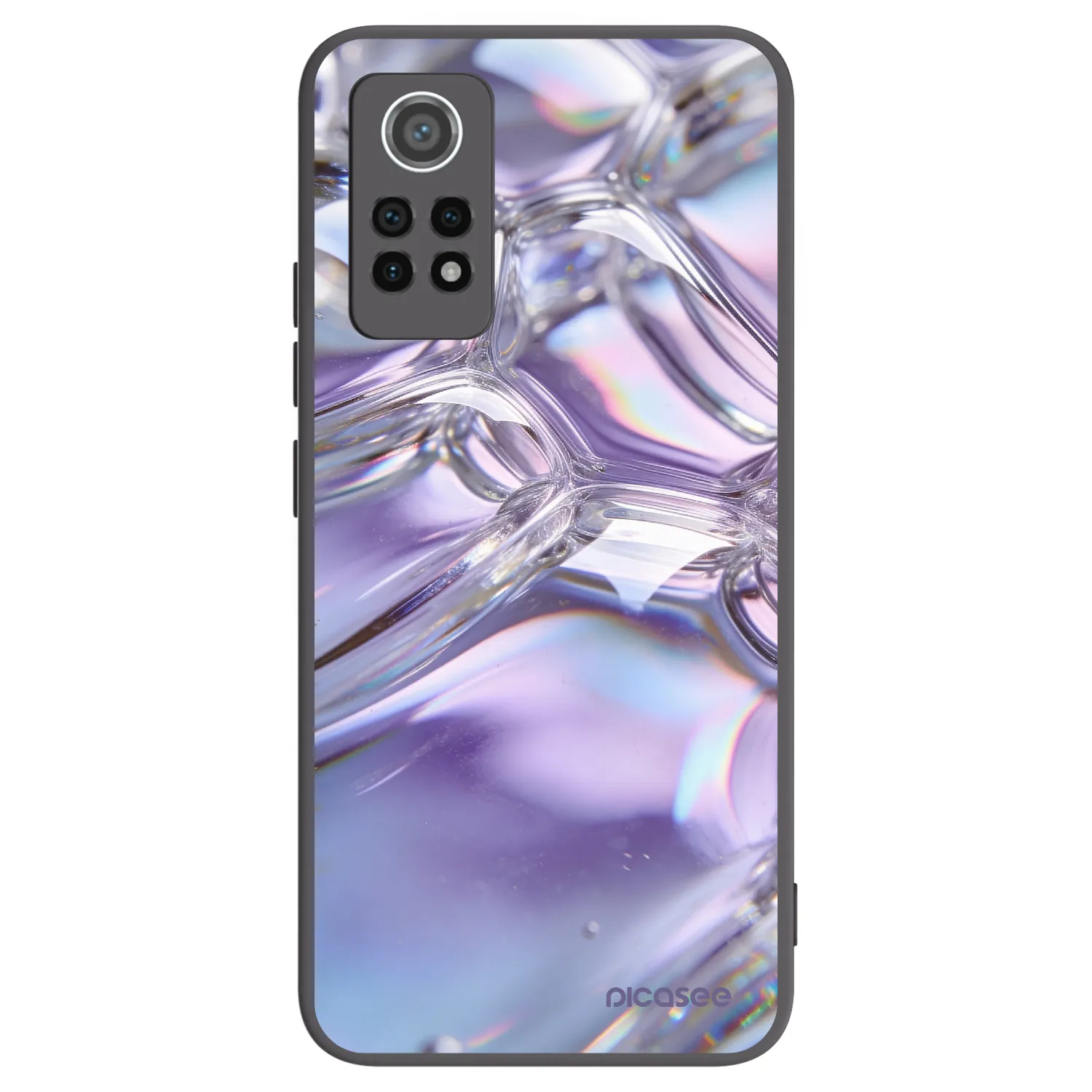 Picasee silikónový čierny obal pre Xiaomi Redmi Note 12 Pro 4G - Iridescent bubbles