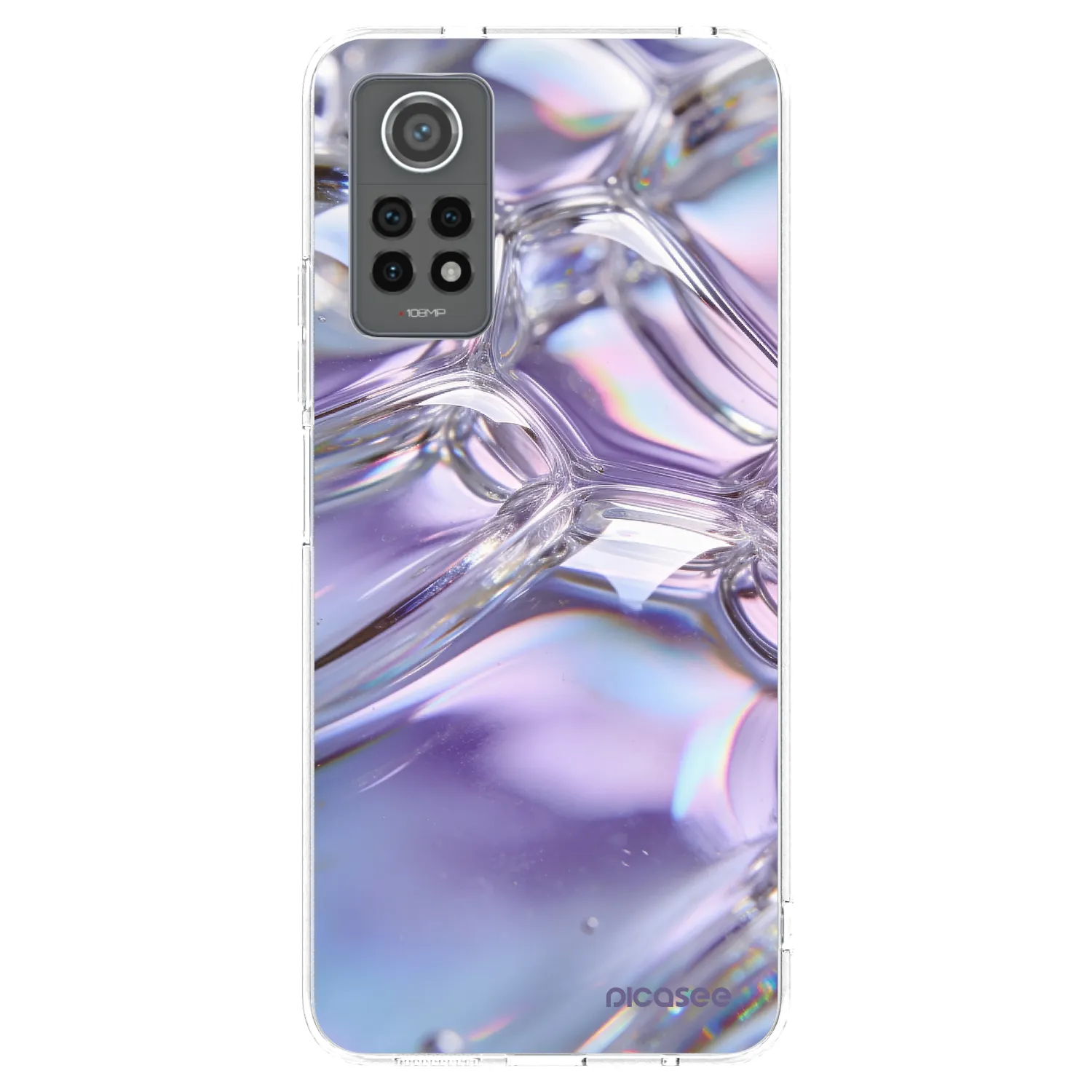 Picasee silikónový prehľadný obal pre Xiaomi Redmi Note 12 Pro 4G - Iridescent bubbles