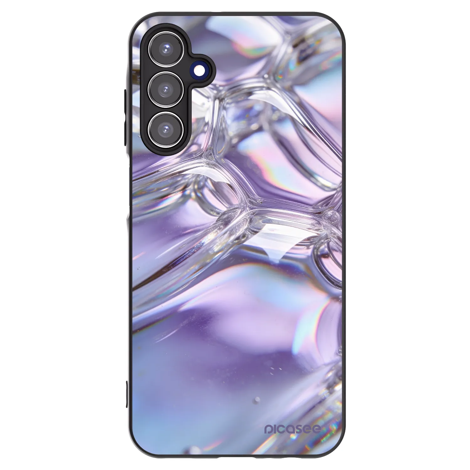 Picasee silikónový čierny obal pre Samsung Galaxy A15 A156B 5G - Iridescent bubbles
