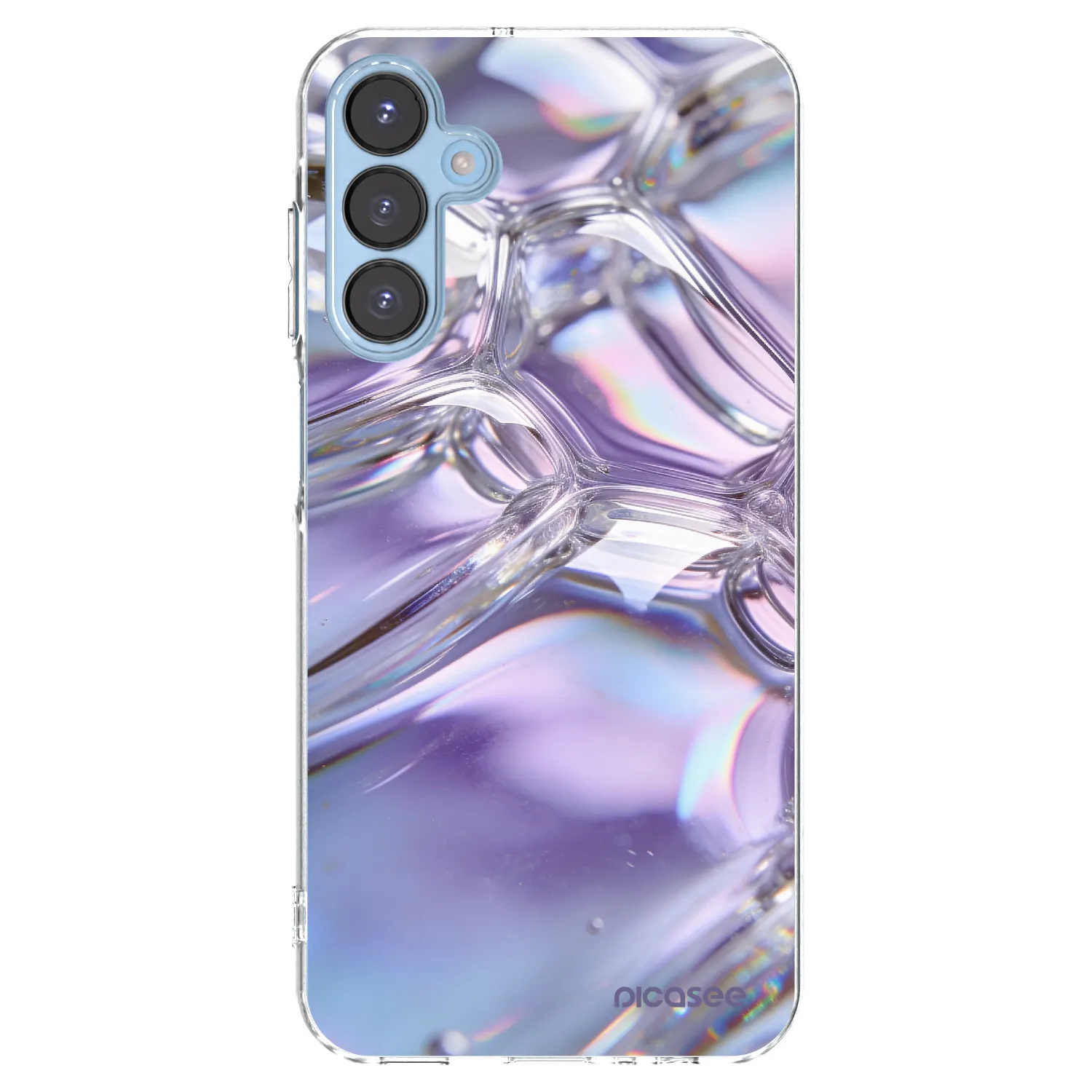 Picasee silikónový prehľadný obal pre Samsung Galaxy A15 A156B 5G - Iridescent bubbles