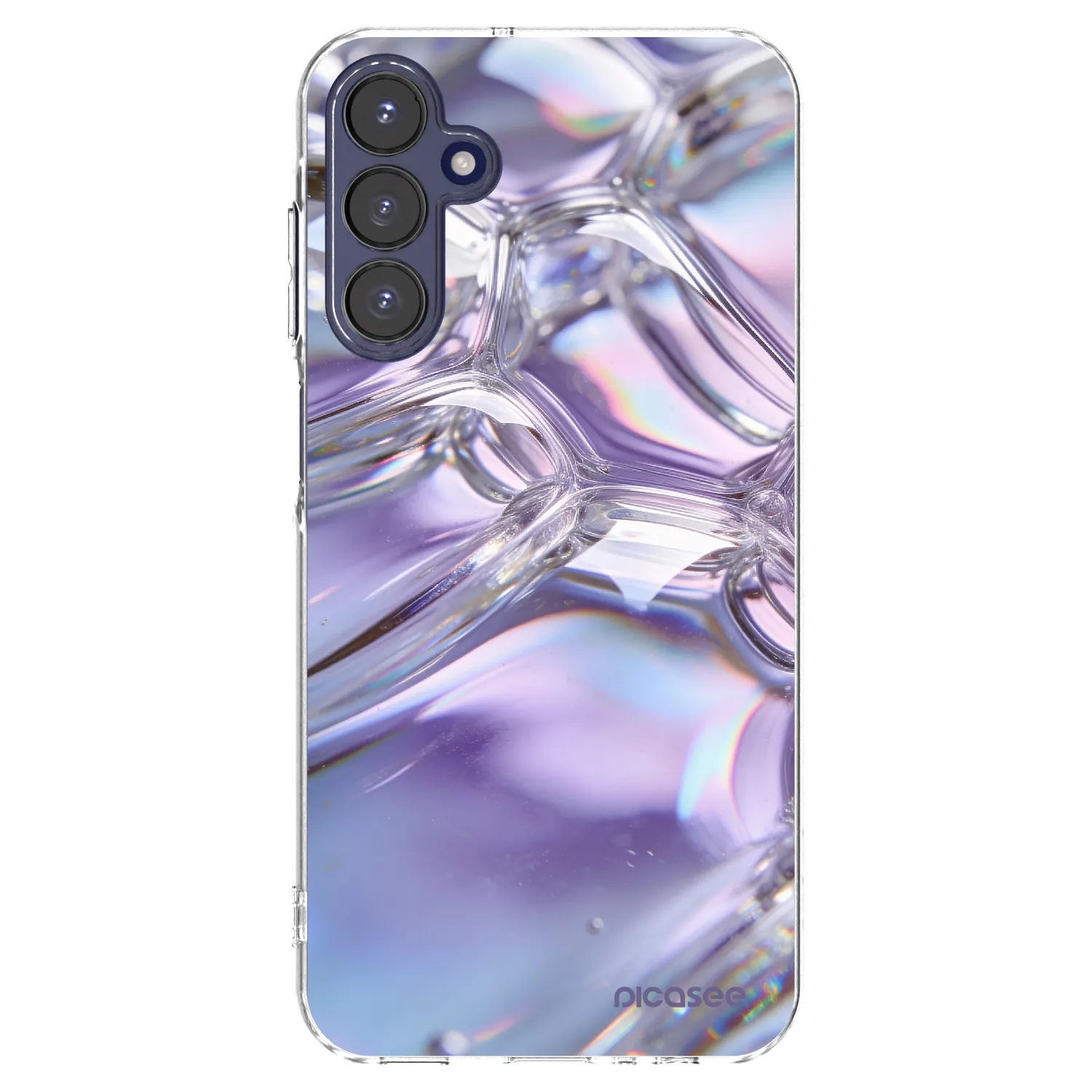 Picasee silikónový prehľadný obal pre Samsung Galaxy A15 A155F 4G - Iridescent bubbles