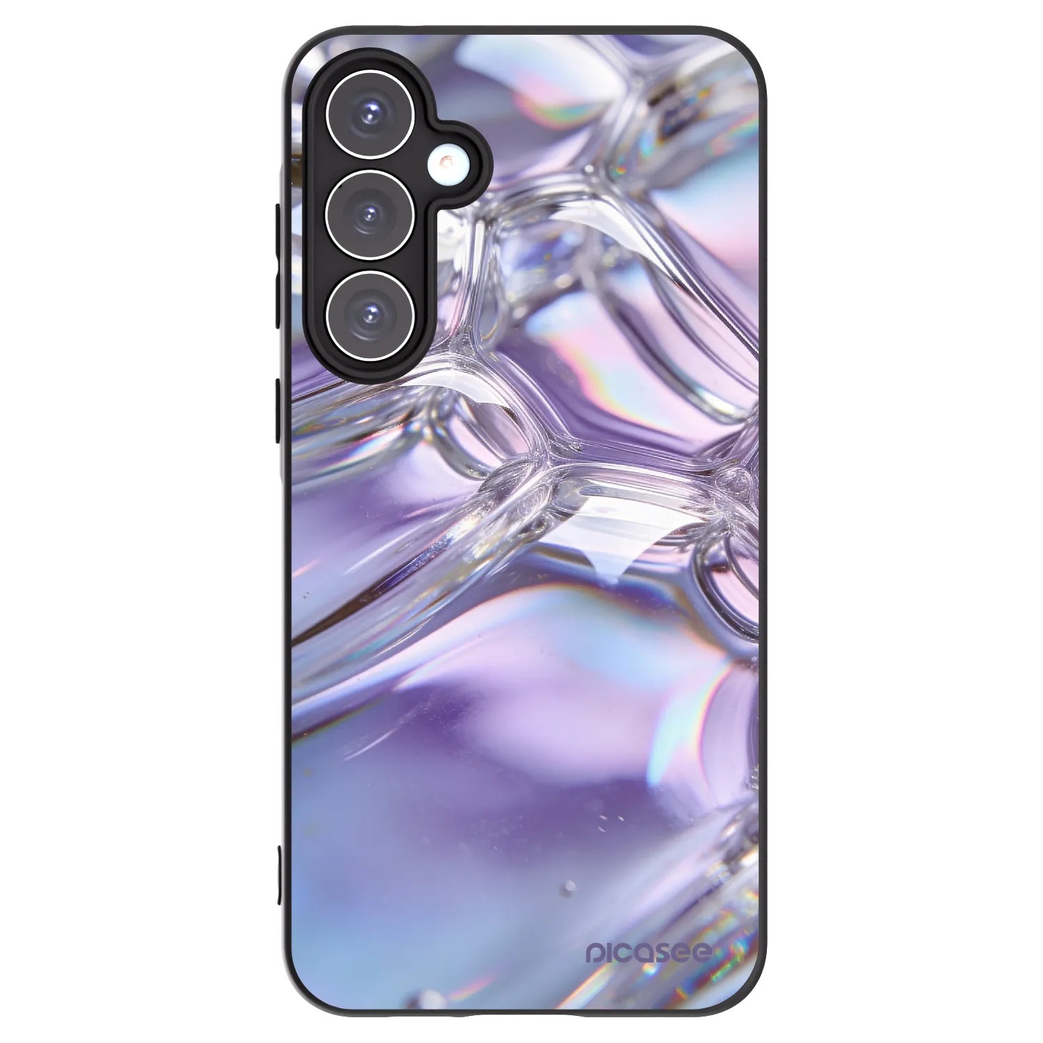 Picasee silikónový čierny obal pre Samsung Galaxy A55 5G A556B - Iridescent bubbles