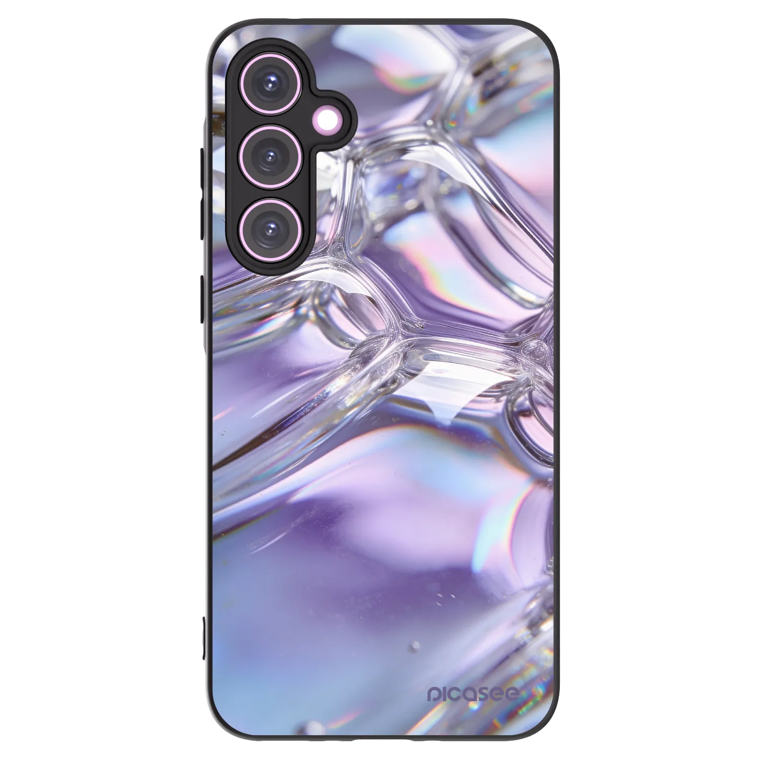 Picasee silikónový čierny obal pre Samsung Galaxy A35 5G A356B - Iridescent bubbles