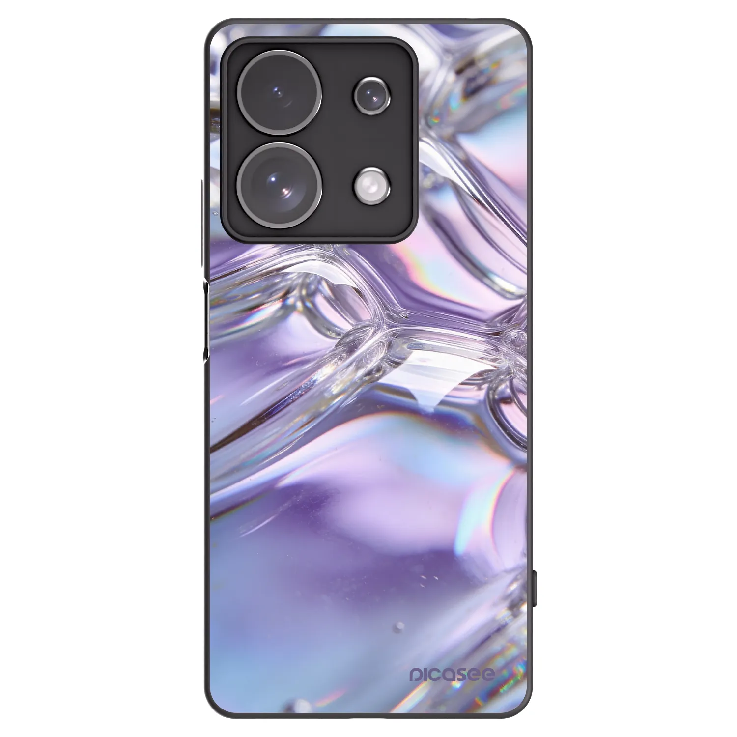 Picasee silikónový čierny obal pre Xiaomi Redmi Note 13 Pro 4G - Iridescent bubbles