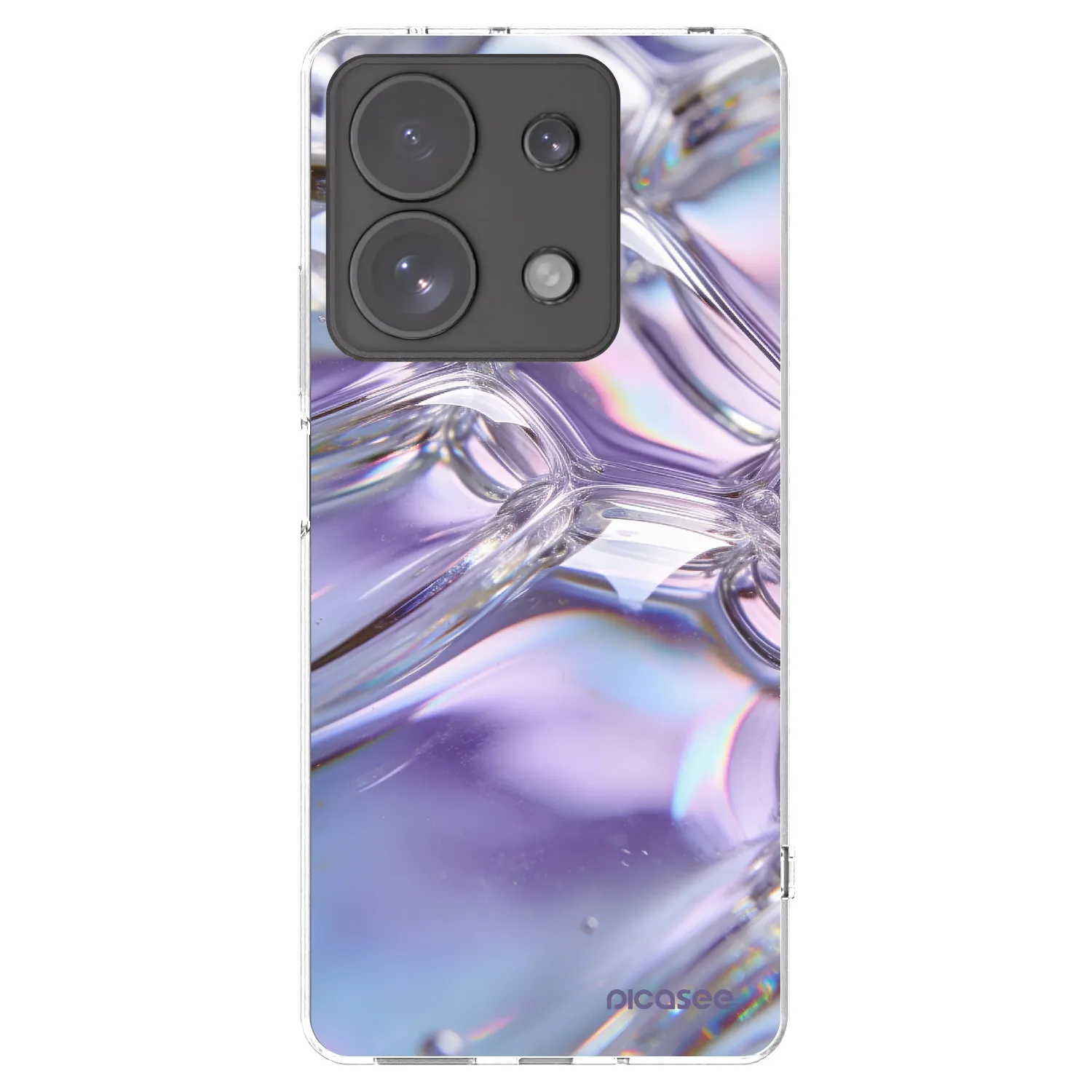Picasee silikónový prehľadný obal pre Xiaomi Redmi Note 13 Pro 4G - Iridescent bubbles