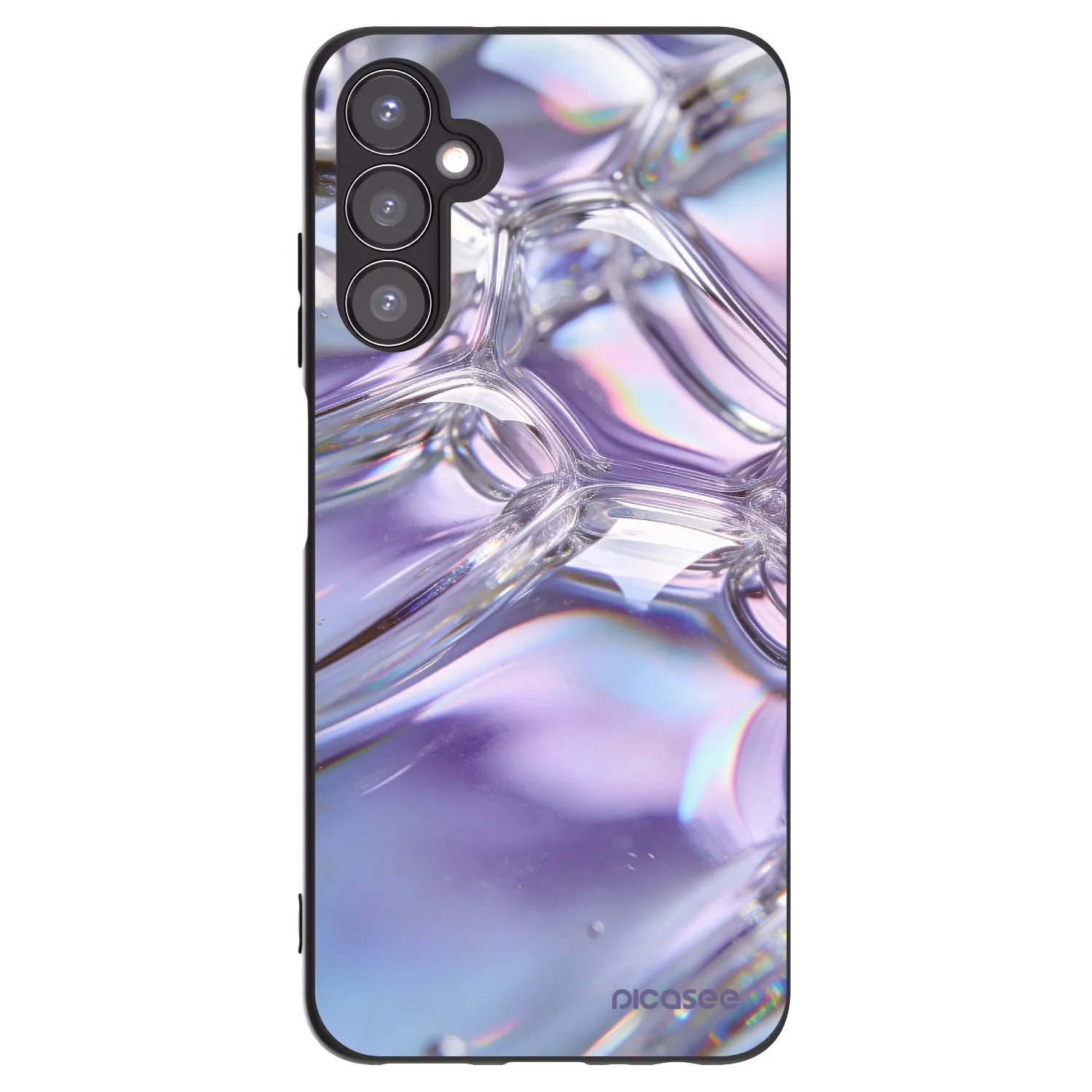 Picasee silikónový čierny obal pre Samsung Galaxy A05s A057G - Iridescent bubbles