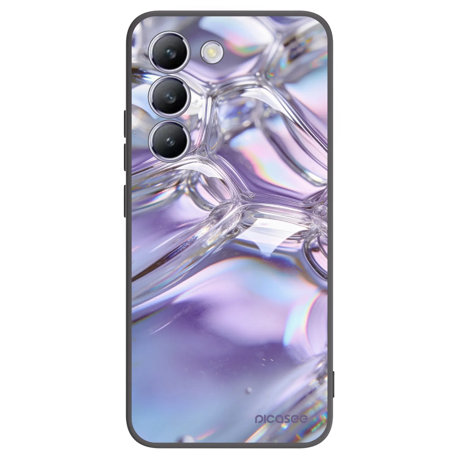 Picasee silikónový čierny obal pre Vivo V40 SE 5G - Iridescent bubbles