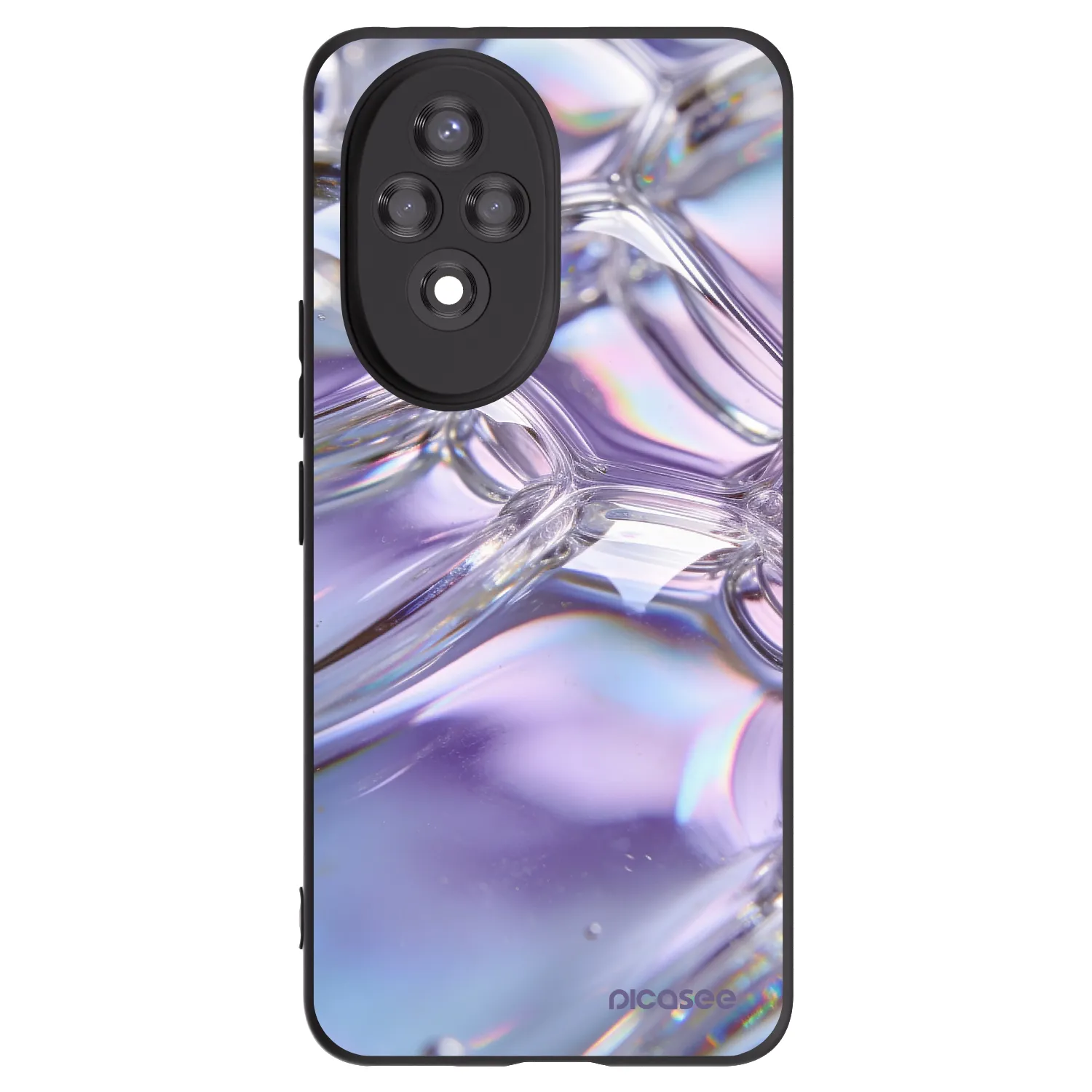 Picasee silikónový čierny obal pre Honor 200 5G - Iridescent bubbles