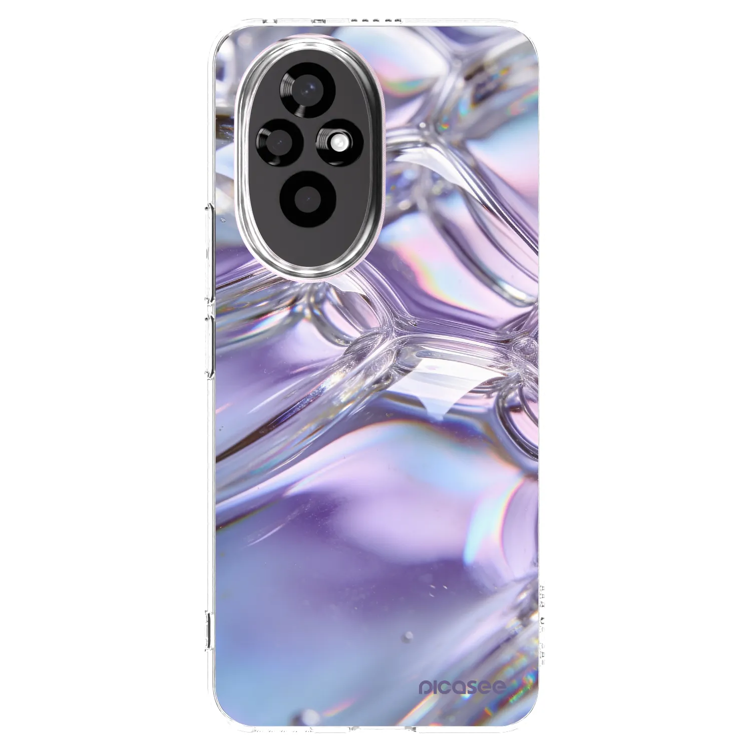 Picasee silikónový prehľadný obal pre Honor 200 5G - Iridescent bubbles