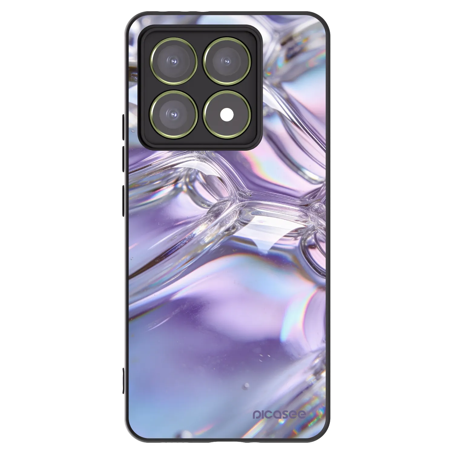 Picasee silikónový čierny obal pre Xiaomi 14T - Iridescent bubbles