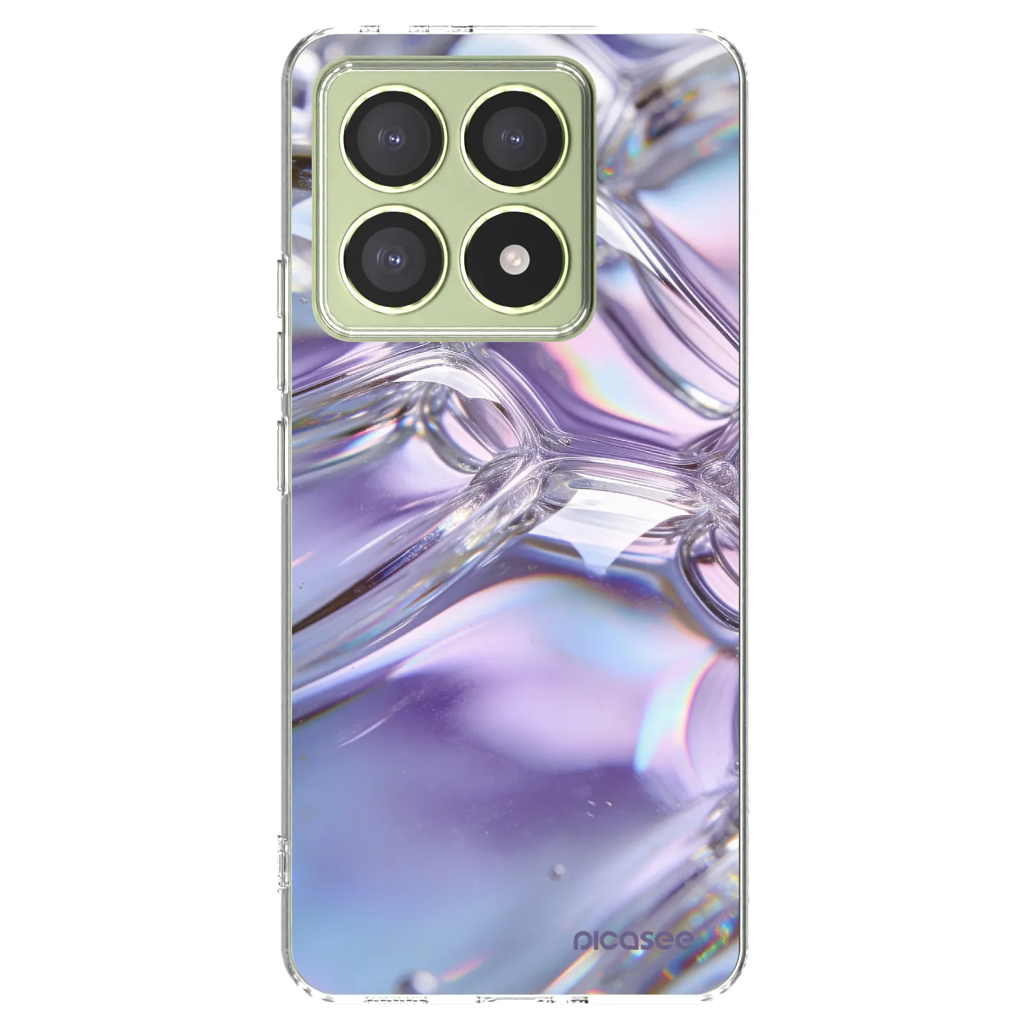 Picasee silikónový prehľadný obal pre Xiaomi 14T - Iridescent bubbles