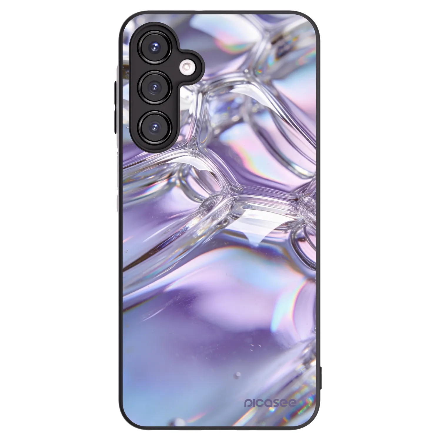 Picasee silikónový čierny obal pre Samsung Galaxy A16 5G - Iridescent bubbles