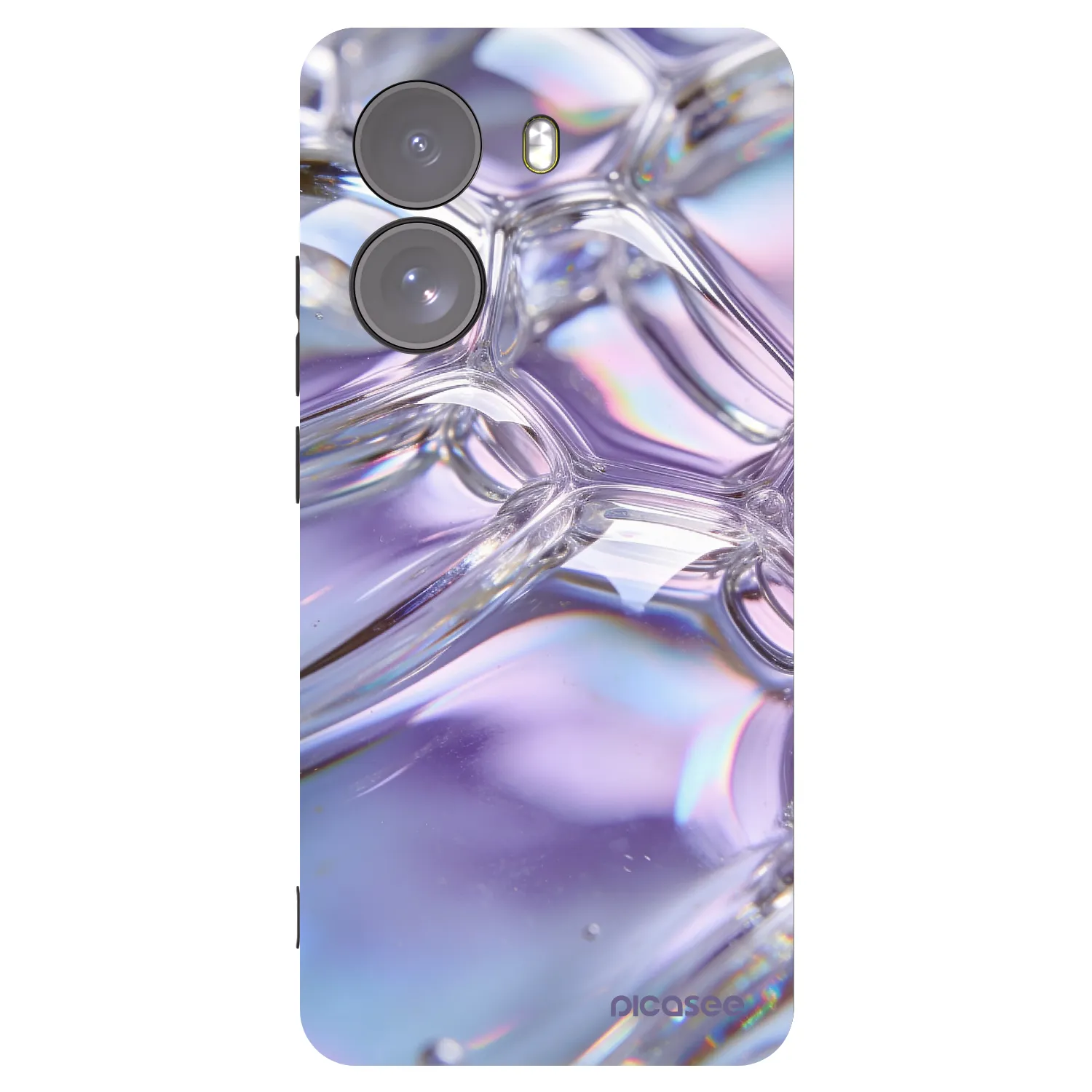 Picasee silikónový čierny obal pre Xiaomi Poco X7 - Iridescent bubbles