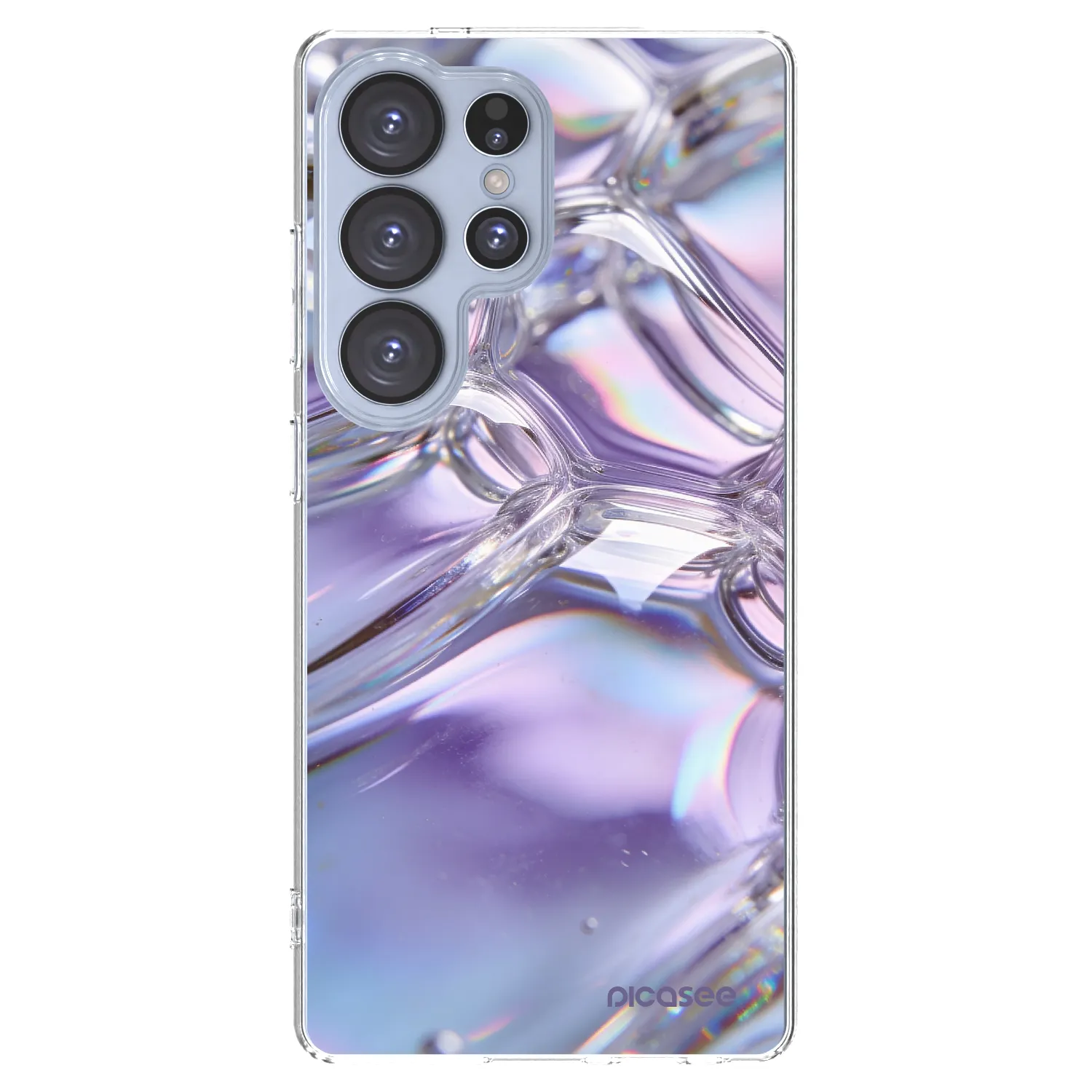 Picasee silikónový prehľadný obal pre Samsung Galaxy S25 Ultra 5G - Iridescent bubbles