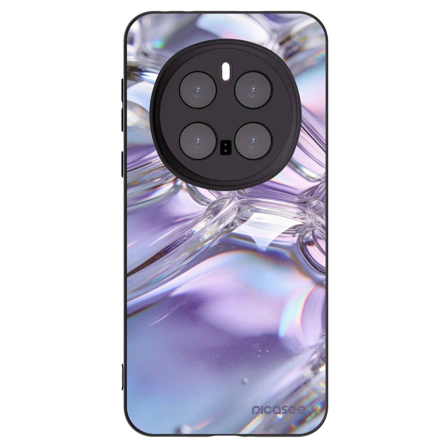 Picasee silikónový čierny obal pre Honor Magic7 Pro 5G - Iridescent bubbles