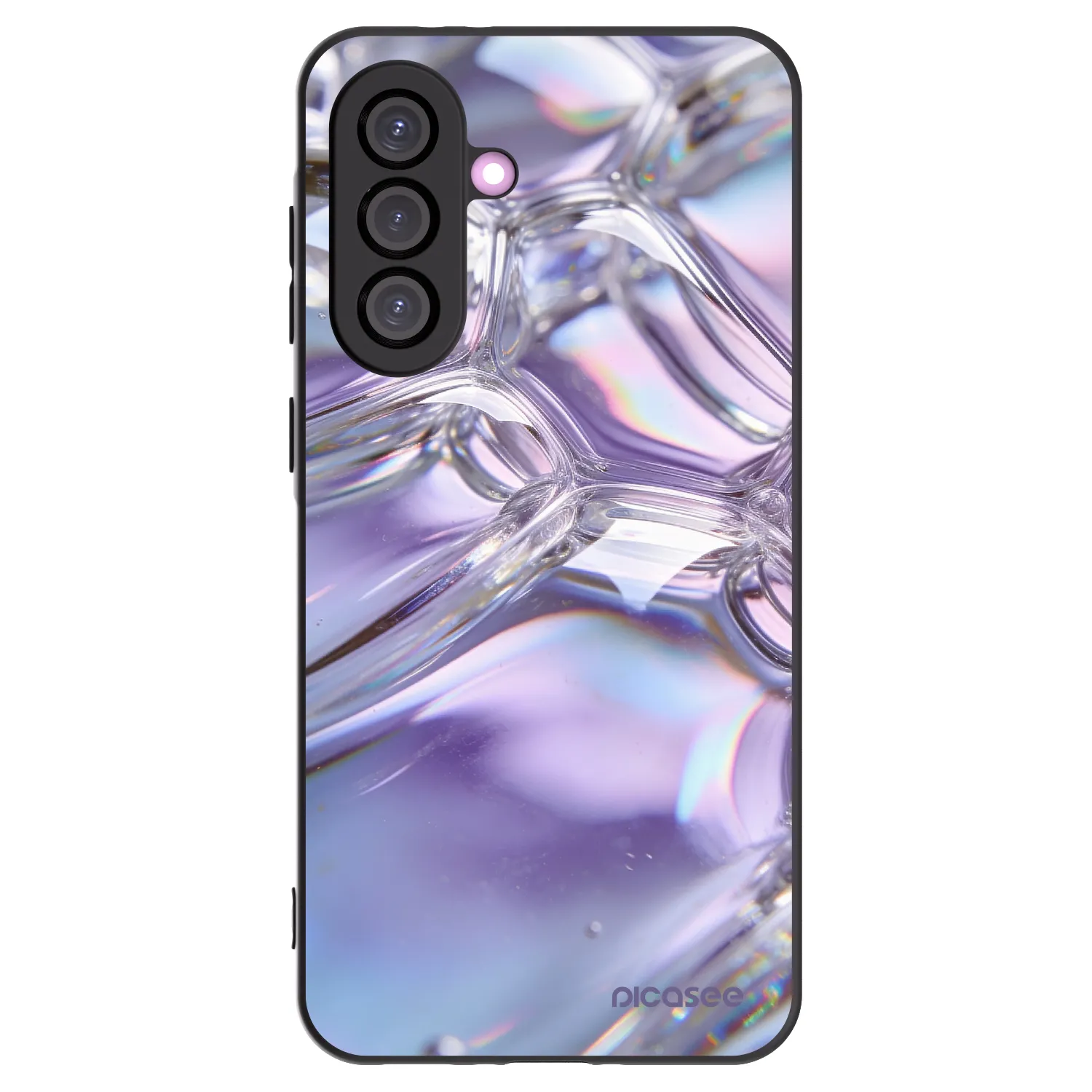 Picasee silikónový čierny obal pre Samsung Galaxy A56 5G A566B - Iridescent bubbles