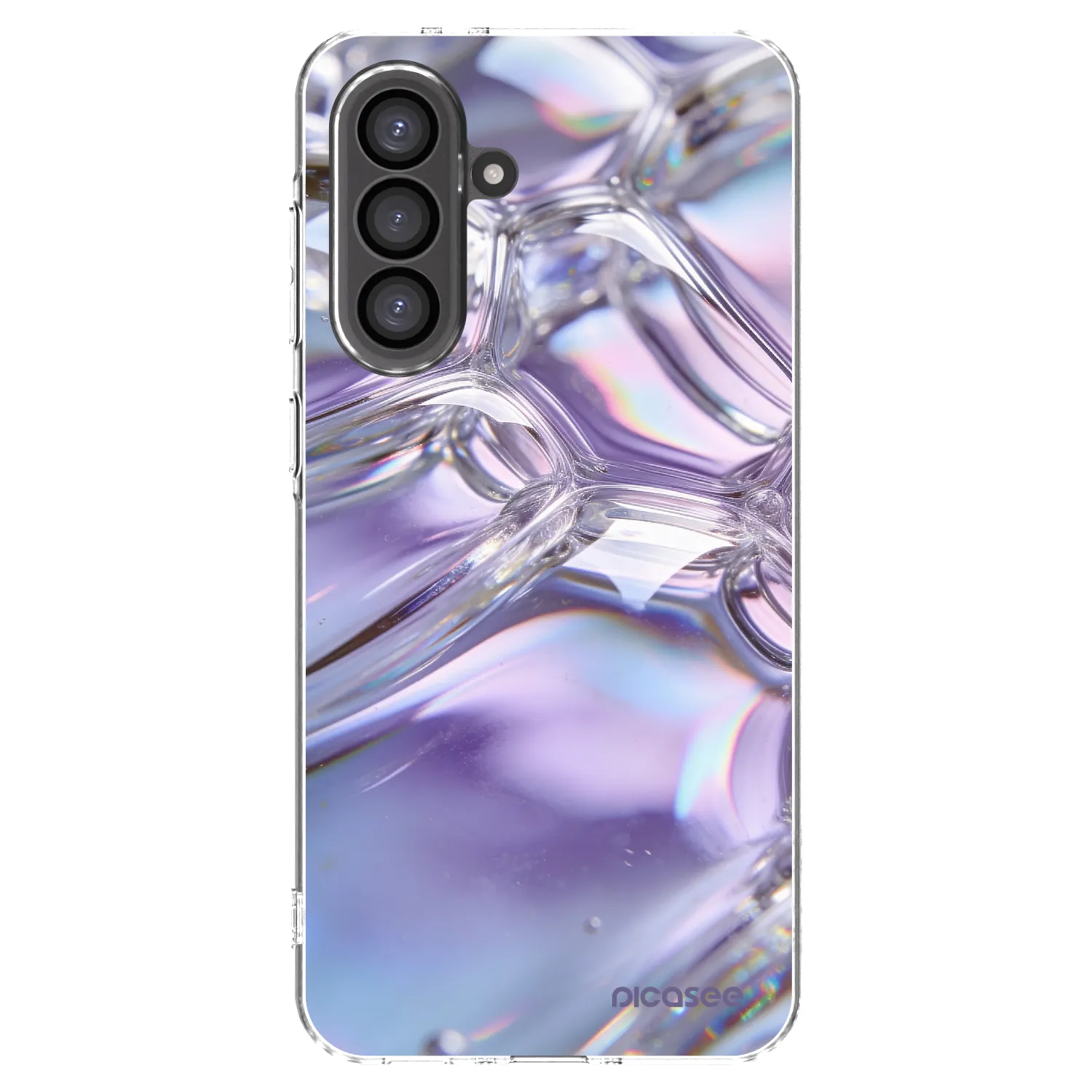 Picasee silikónový prehľadný obal pre Samsung Galaxy A56 5G A566B - Iridescent bubbles
