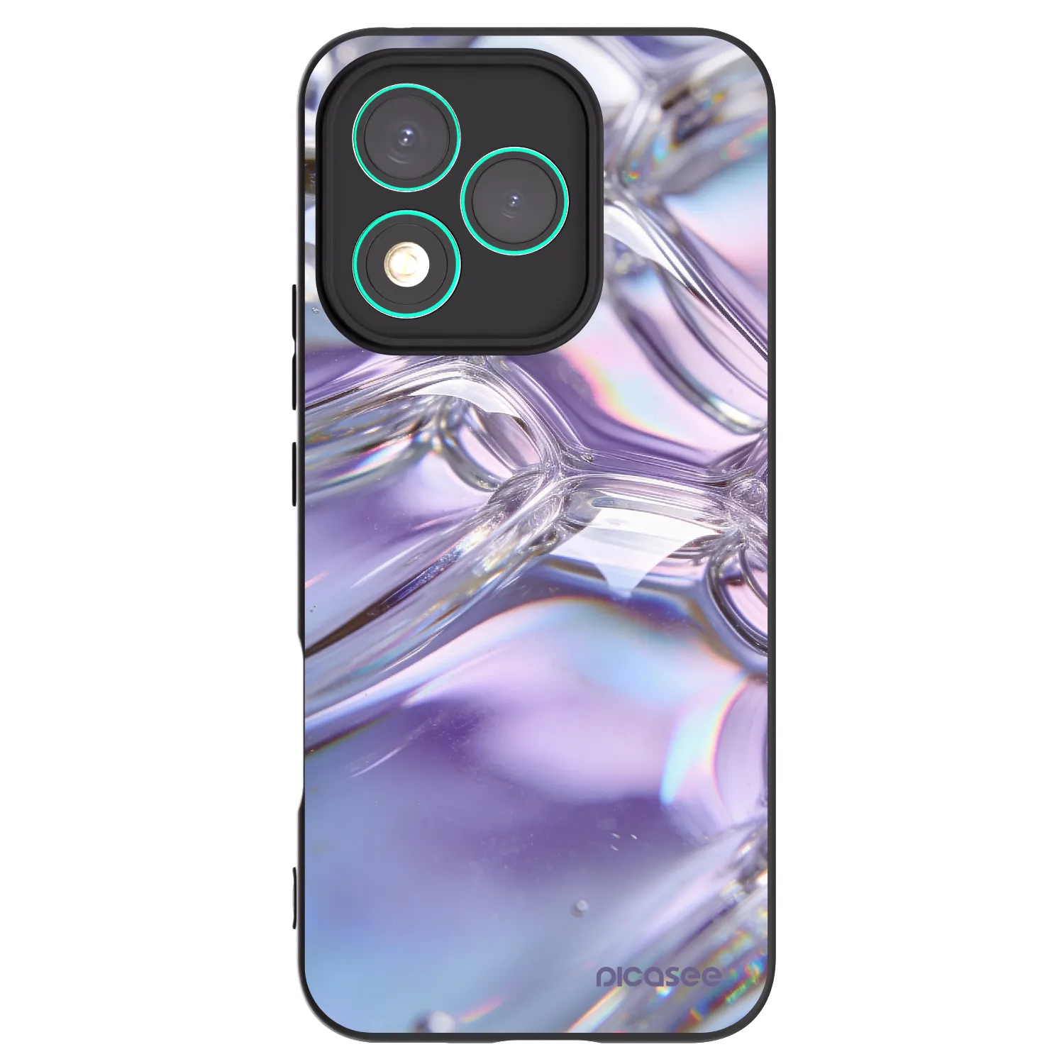 Picasee silikónový čierny obal pre Honor 400 Lite 5G - Iridescent bubbles