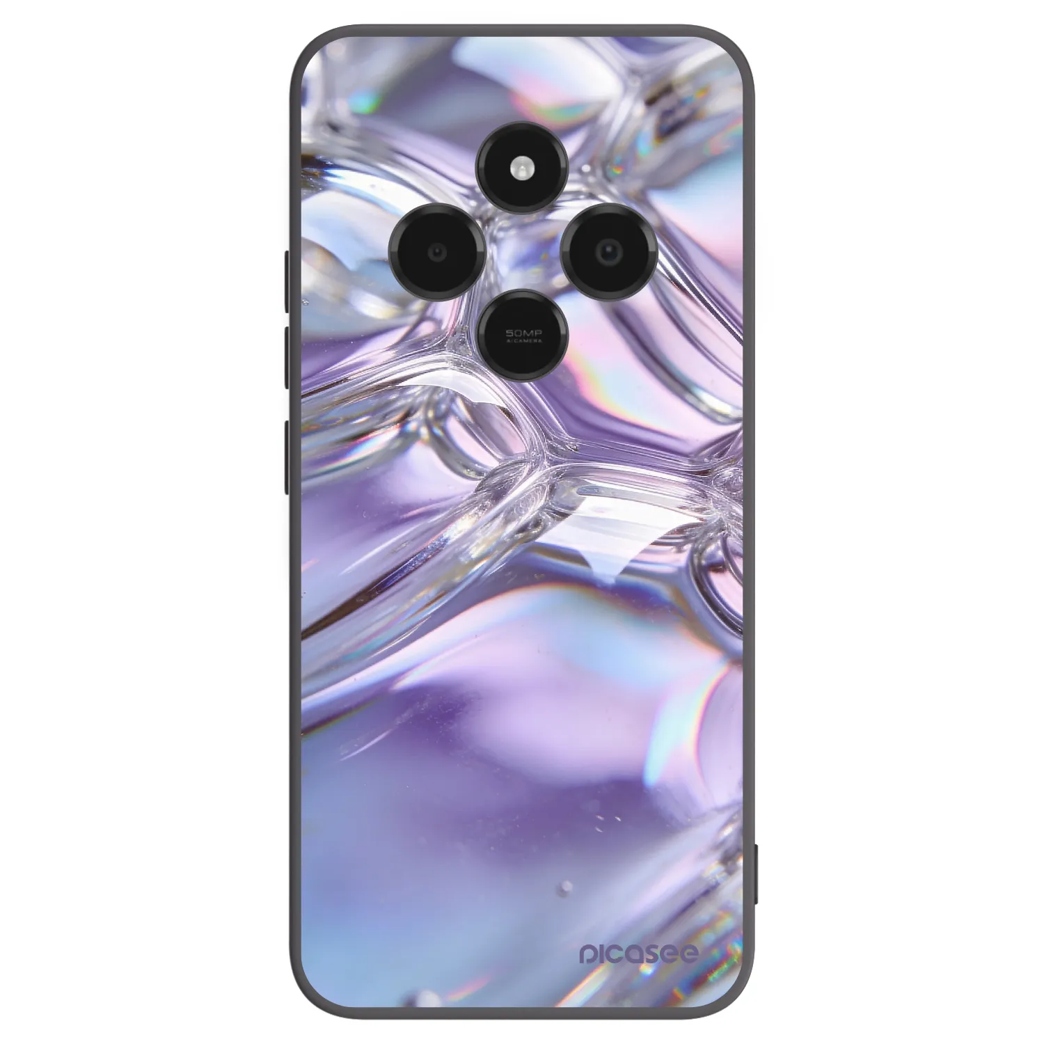 Picasee silikónový čierny obal pre Xiaomi Poco C75 - Iridescent bubbles