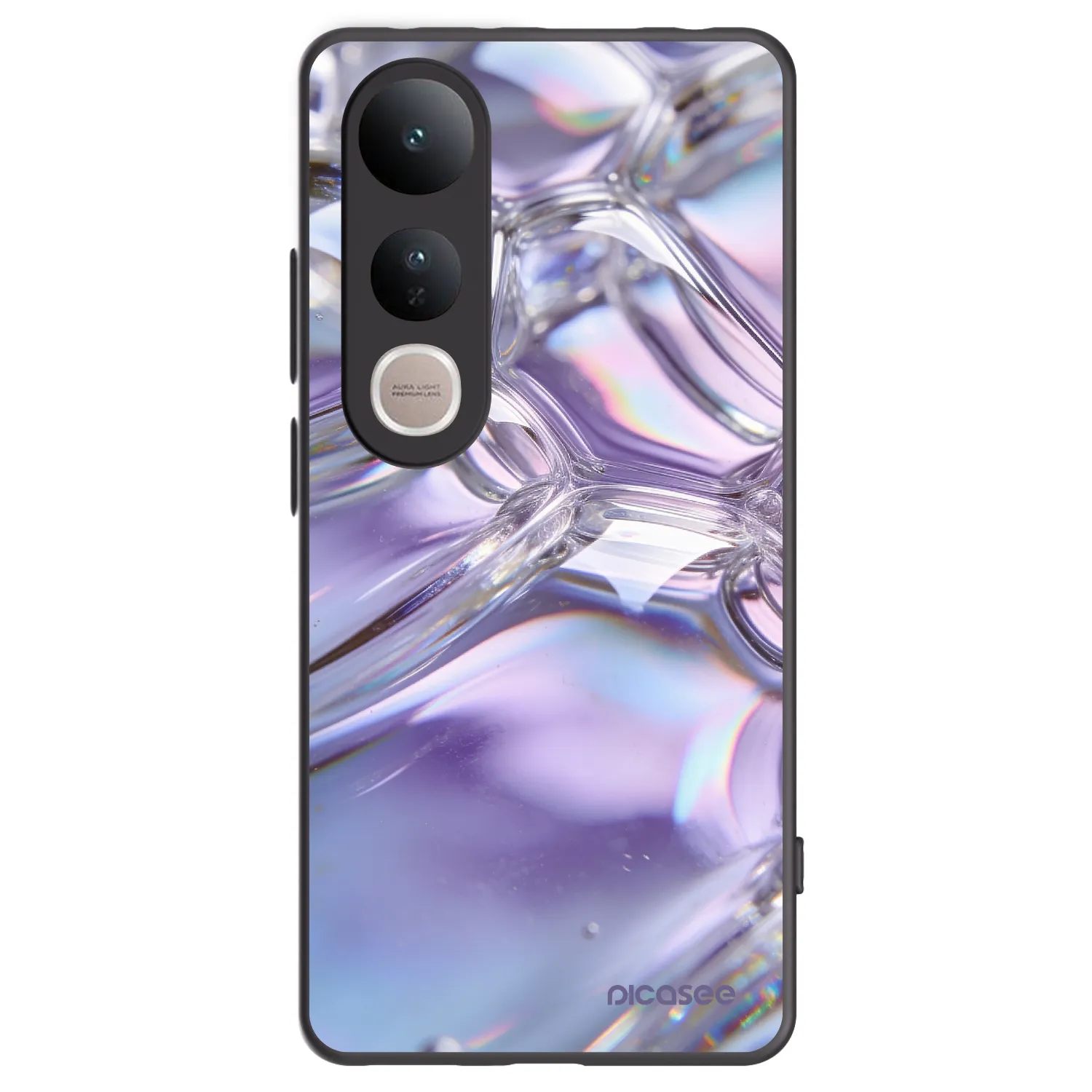 Picasee silikónový čierny obal pre Vivo V50 Lite 5G - Iridescent bubbles