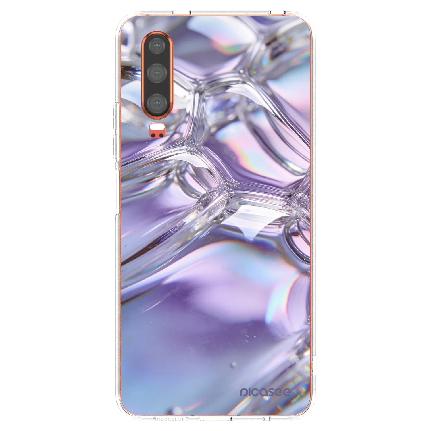 Picasee silikónový prehľadný obal pre Huawei P30 - Iridescent bubbles